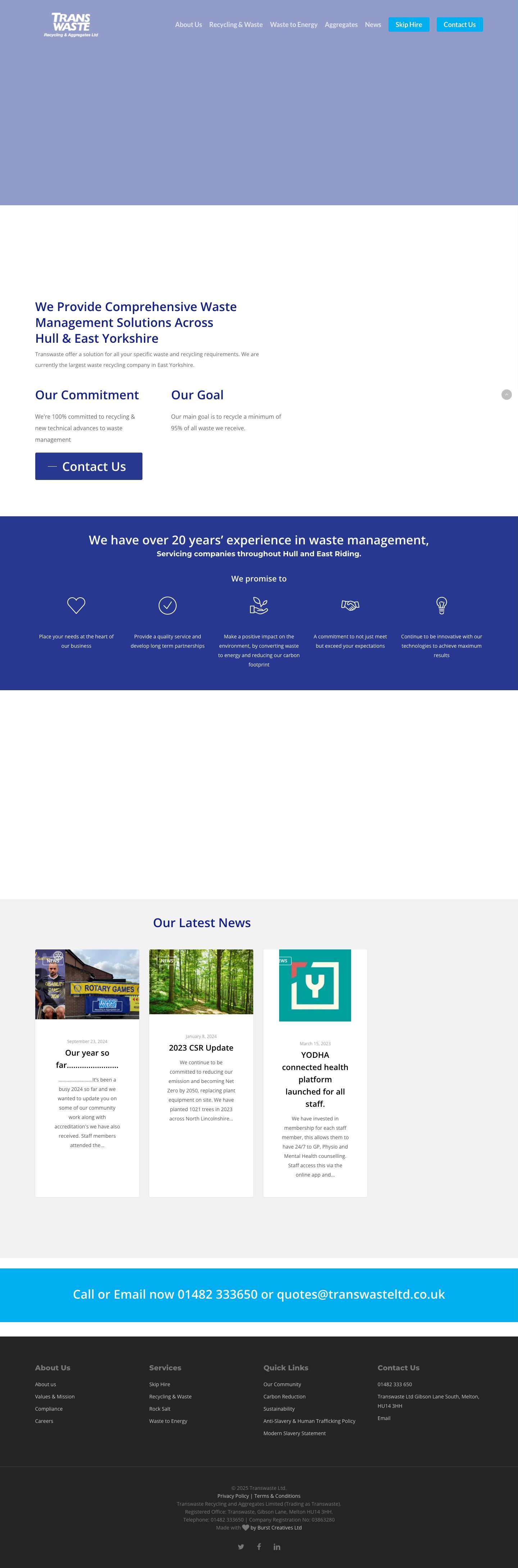 Transwaste Ltd - Waste Management Solutions - Full Screenshot
