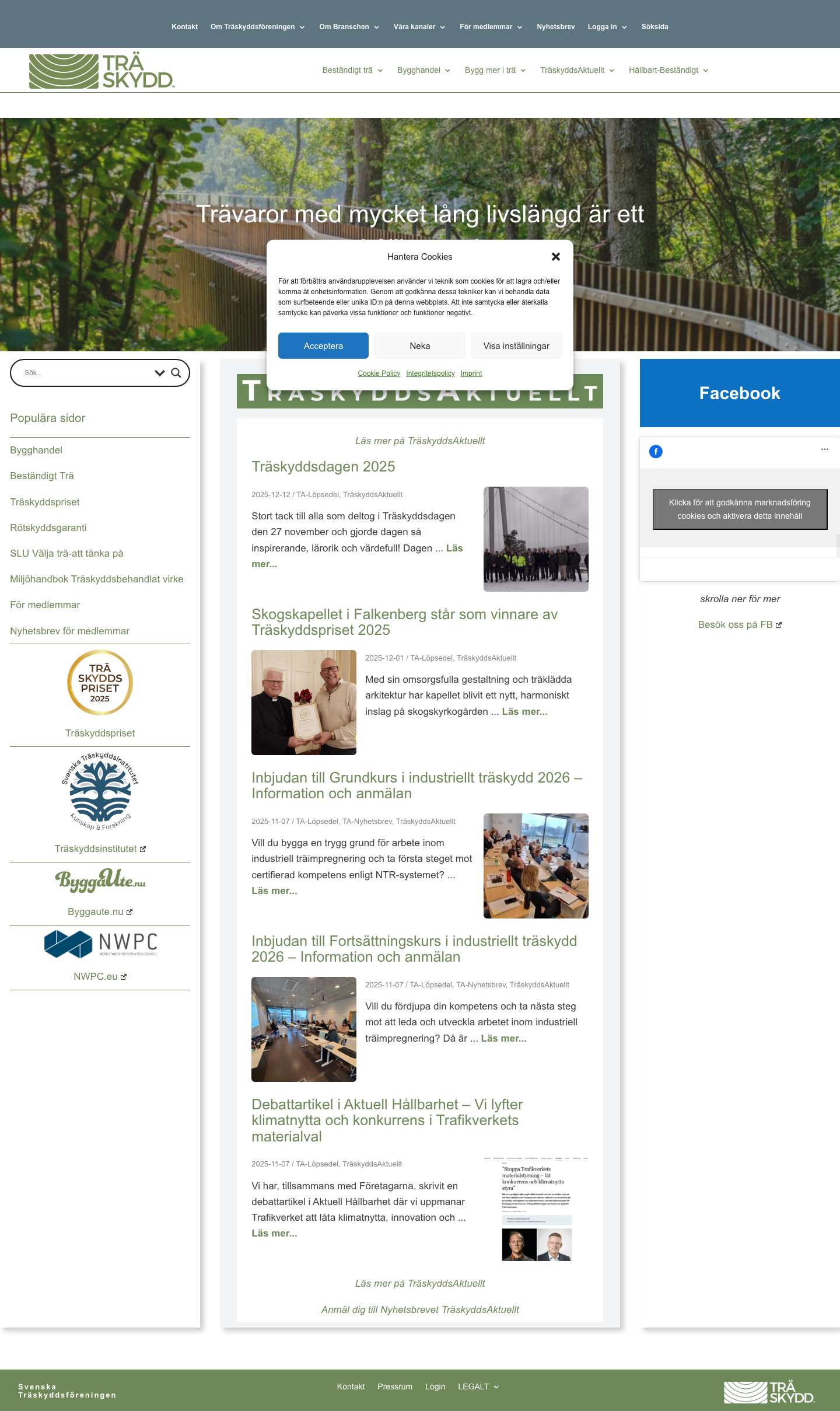 Hem - Svenska Träskyddsföreningen - Full Screenshot