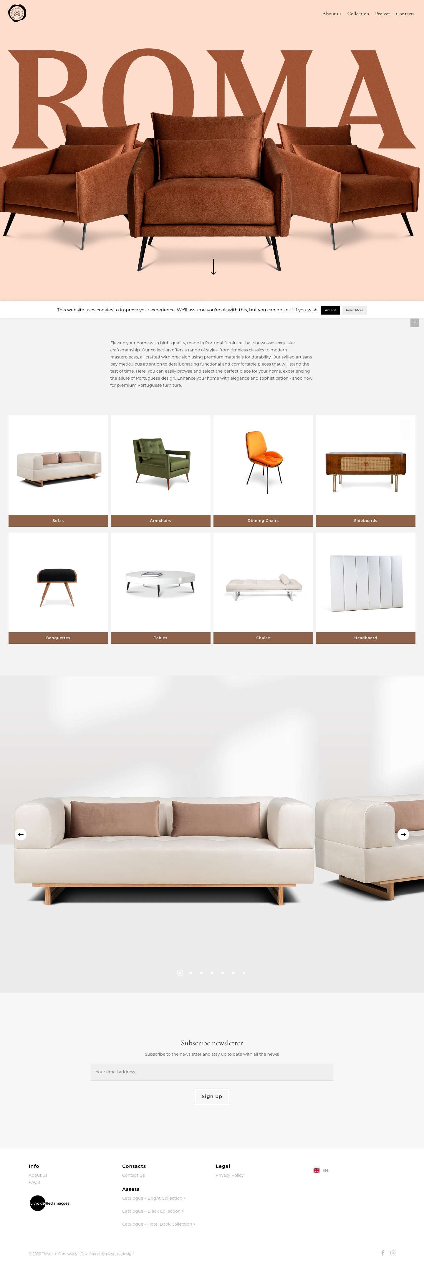 Trastes e Contrastes – A new era in Timeless Furniture. - Full Screenshot