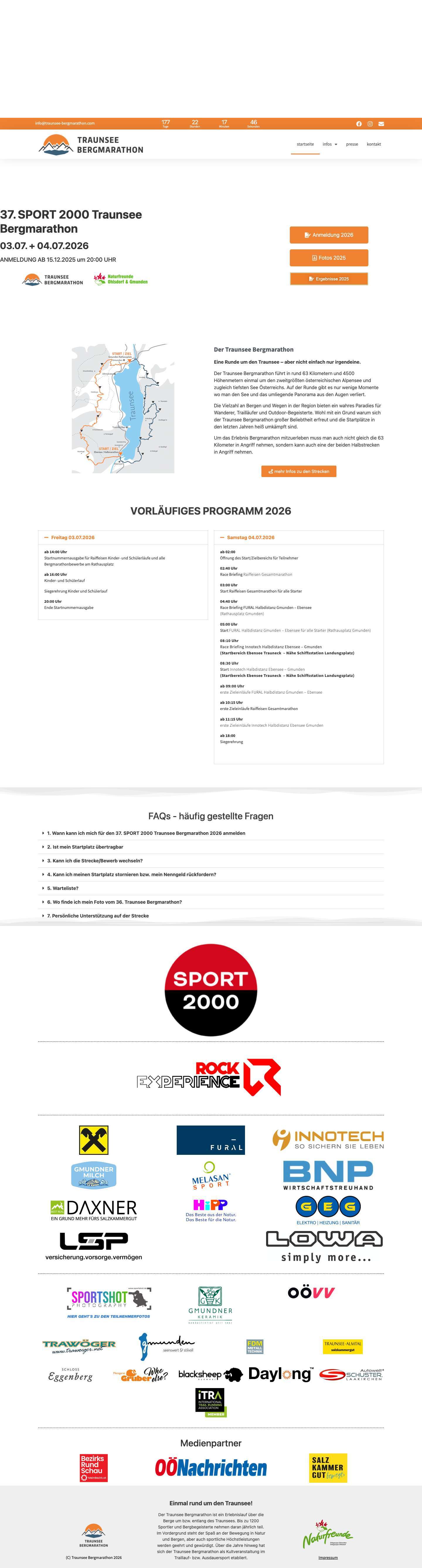 Traunsee Bergmarathon – Der Erlebnislauf um den Traunsee - Full Screenshot