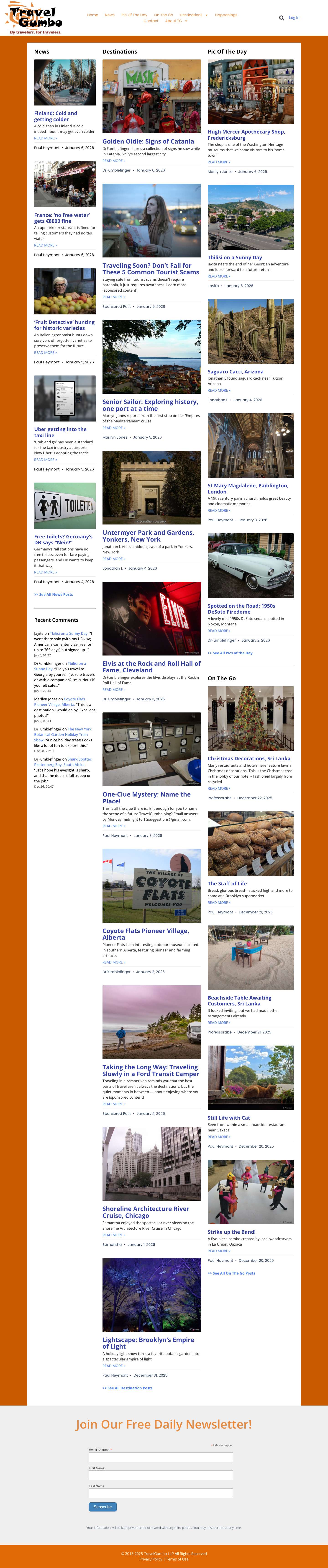 Travel Blog | TravelGumbo – Travel the world with us! TravelGumbo is your source for popular and off the beaten path travel infomation. - Full Screenshot