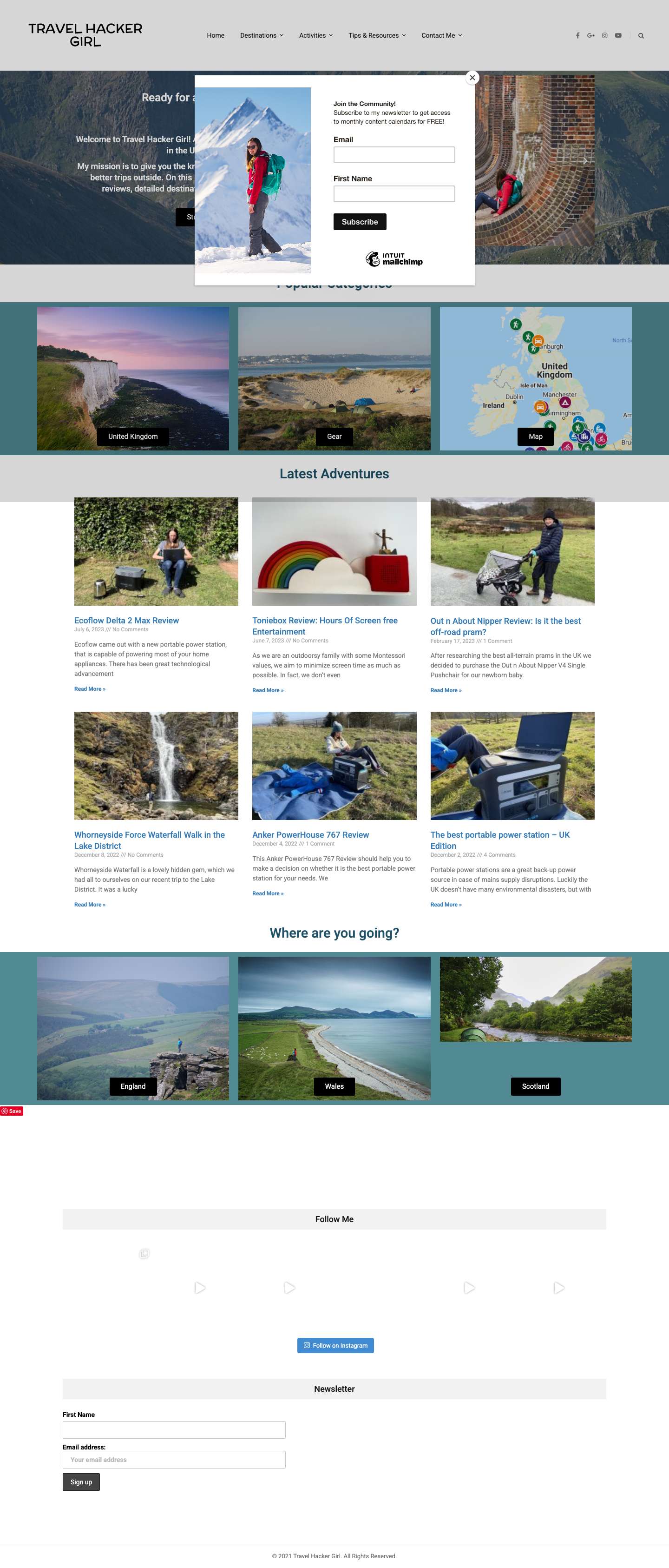 Homepage | Travel Hacker Girl - Full Screenshot