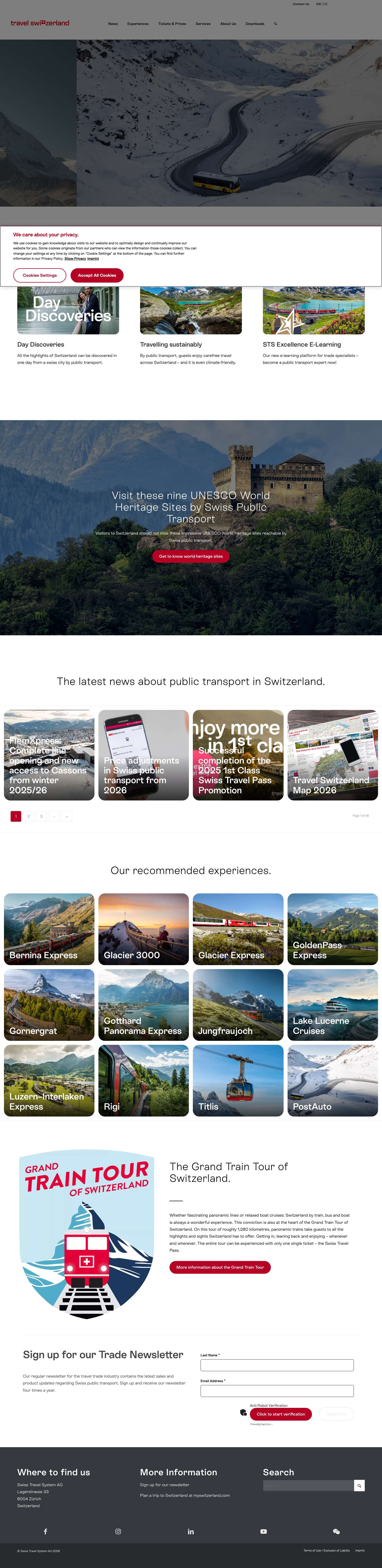 Home - Travel Switzerland Media & Trade PlattformPreviousNextSearchScroll to top - Full Screenshot
