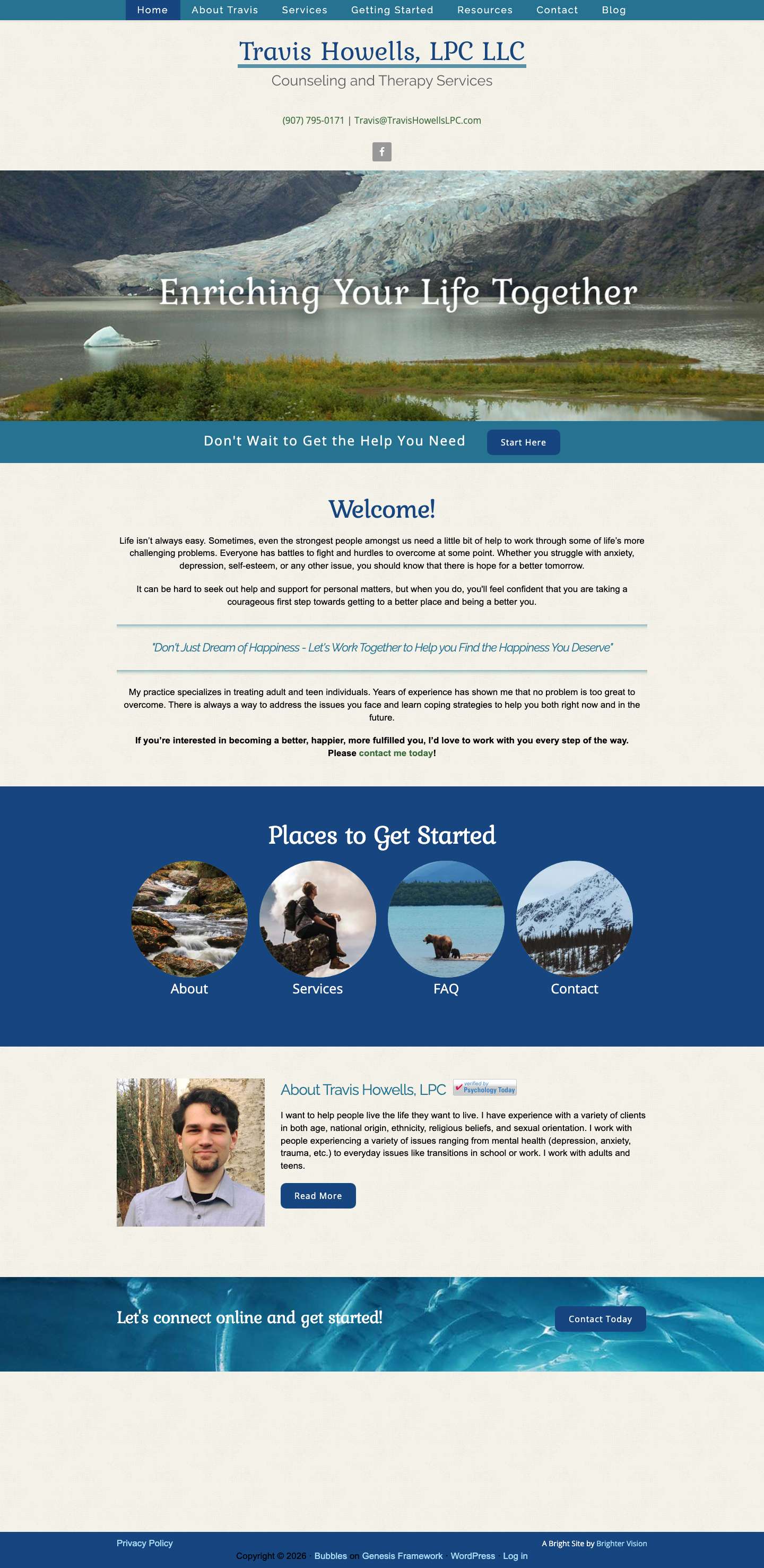 Travis Howells | Counseling & Therapy Services | Wasilla, AK 99654Facebook - Full Screenshot