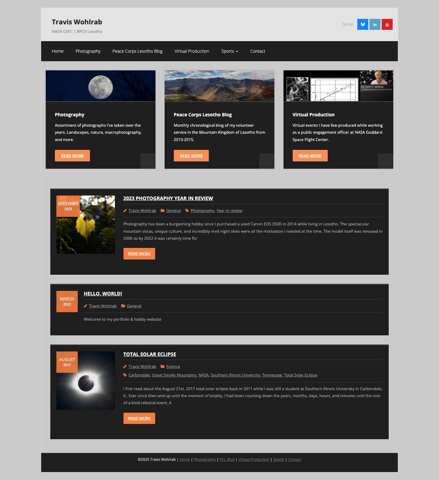 Travis Wohlrab | NASA GSFC | RPCV Lesotho - Full Screenshot