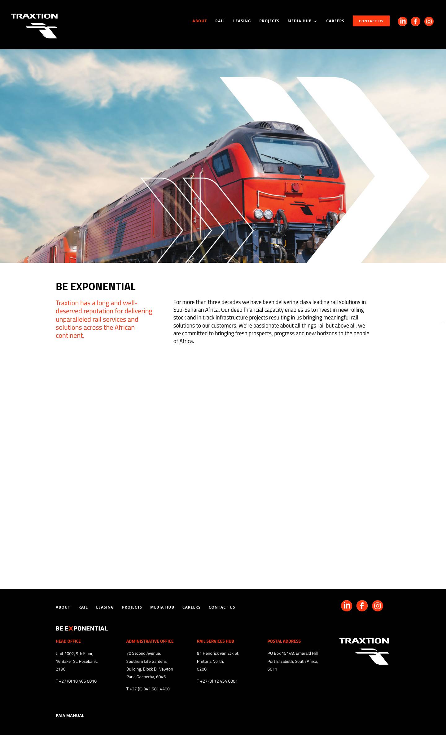 Traxtion | Rail services and solutions across the African continent. - Full Screenshot