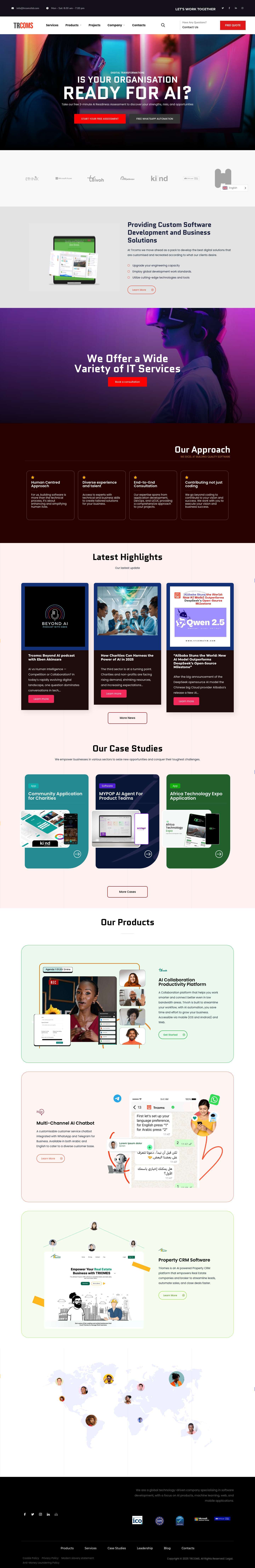 Home - TRCOMS LTD - Full Screenshot