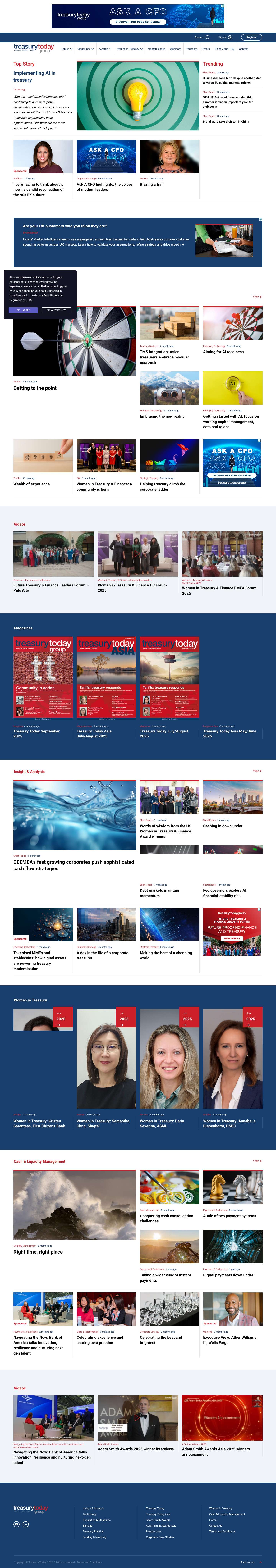 Home | Treasury Today - Full Screenshot