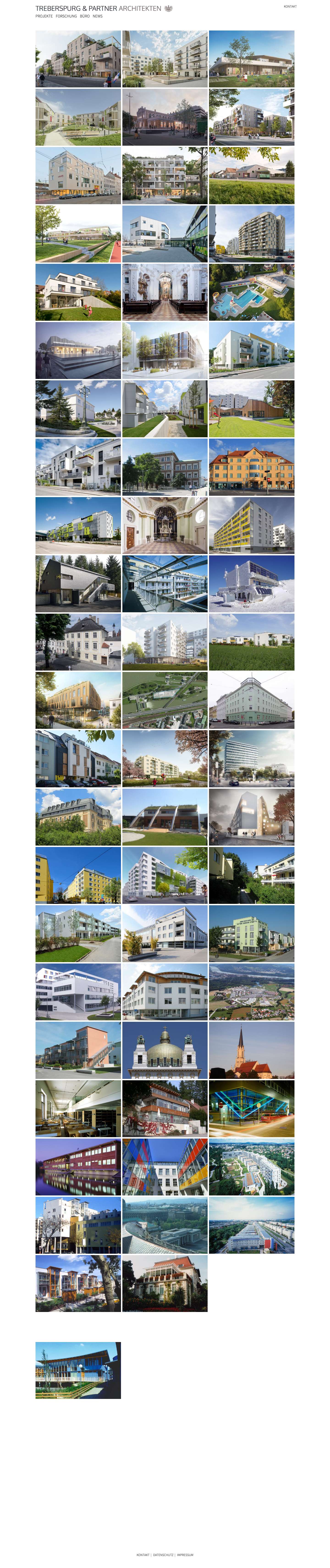 Treberspurg & Partner Architekten – Das Architekturbüro Treberspurg & Partner in Wien ist Spezialist in Planung und Bau von Gebäuden mit hoher Lebensqualität, niedrigem Energieverbrauch und nachhaltiger, ressourcenshondender Bauweise. - Full Screenshot