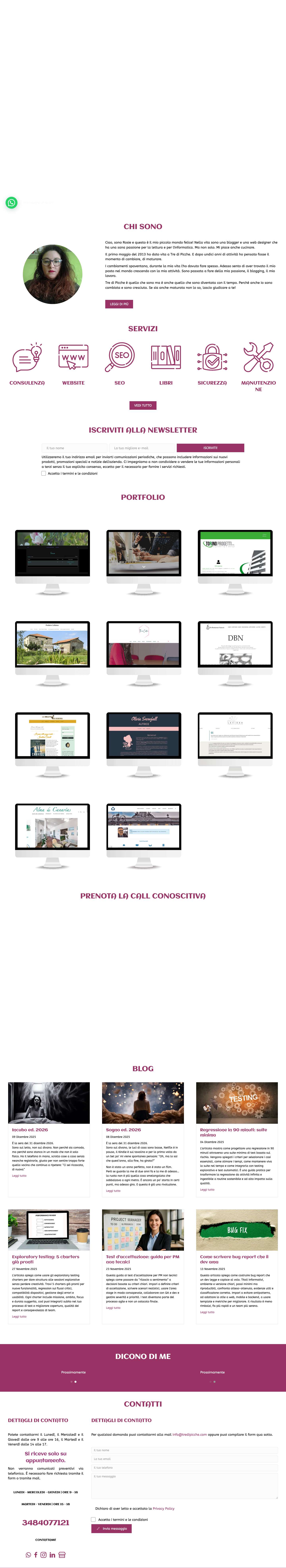 Homepage - Tre di PiccheWhatsApp - Full Screenshot