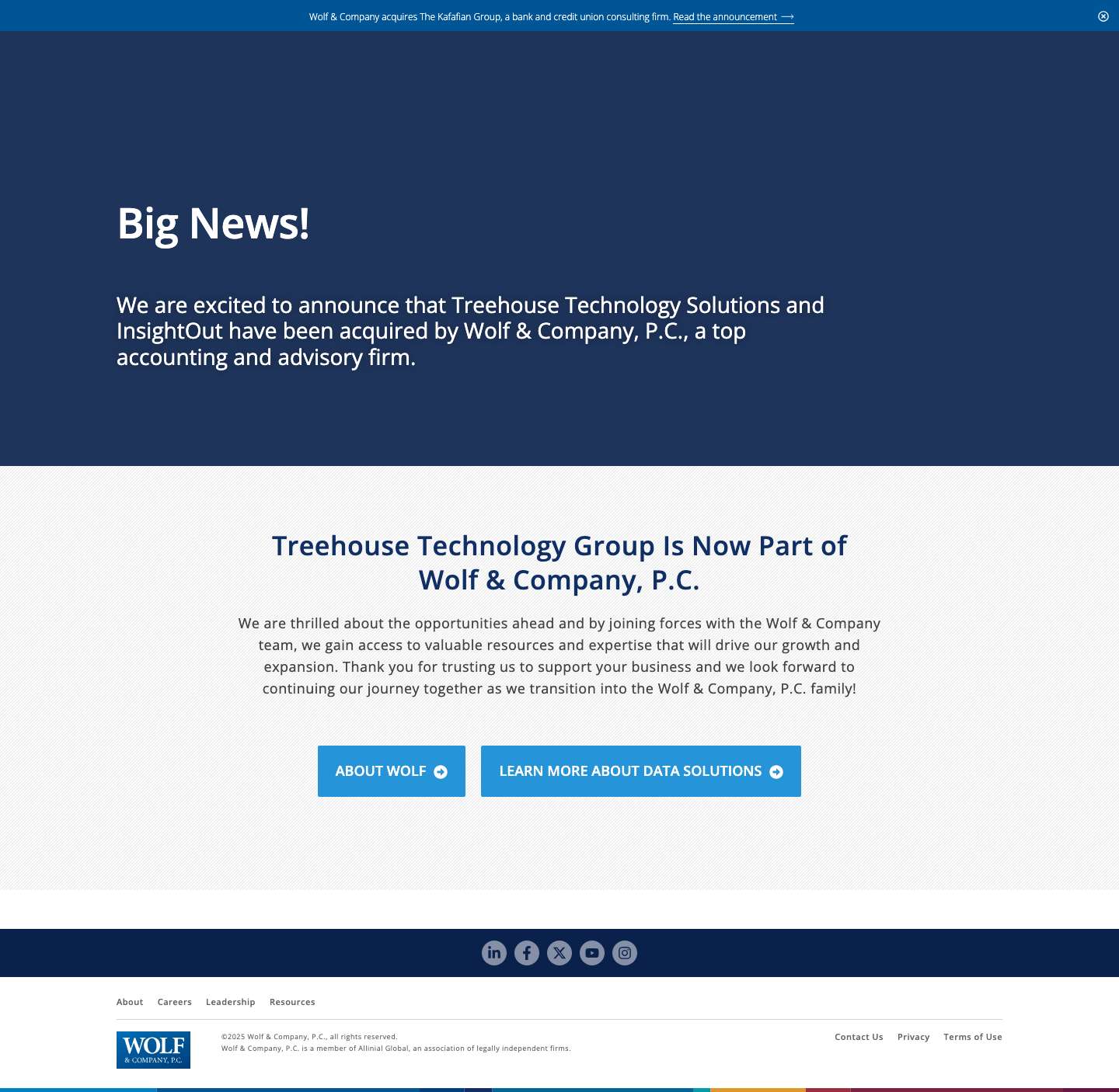 Data Acquisition – Wolf & Company, P.C. - Full Screenshot