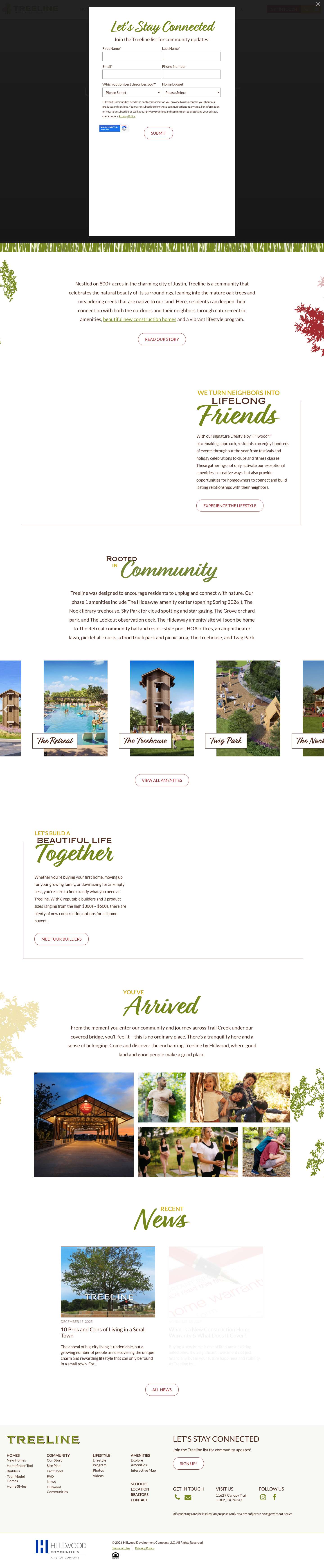 New Construction Homes in Justin at the Treeline Community - Full Screenshot