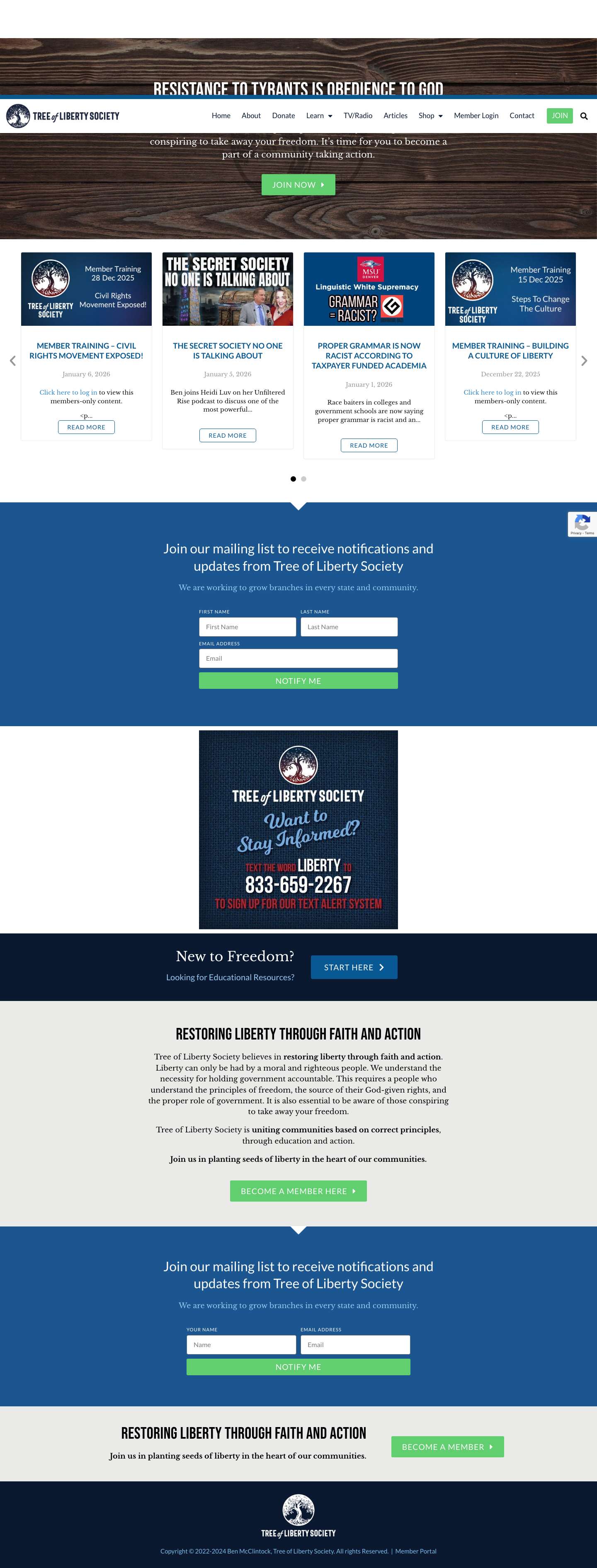 Tree of Liberty Society w/ Ben McClintock - Full Screenshot