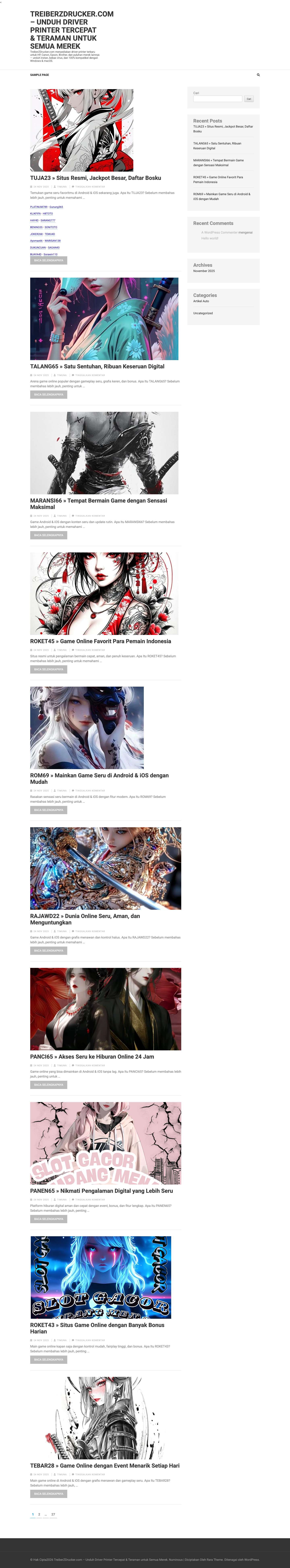 TreiberZDrucker.com – Unduh Driver Printer Tercepat & Teraman untuk Semua Merek - Full Screenshot