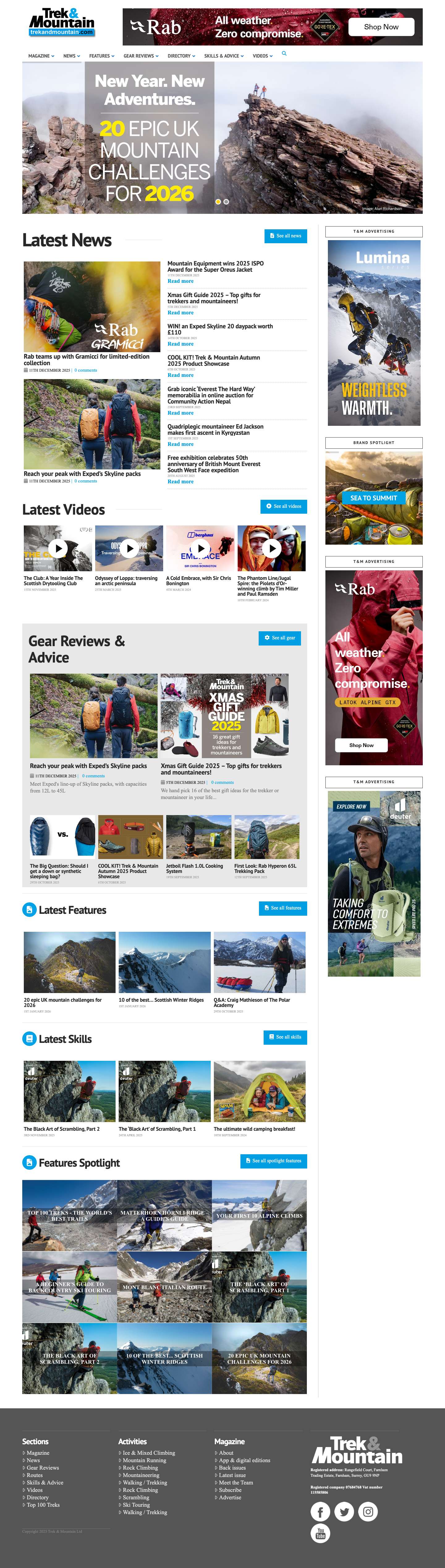 Trek and Mountain | Passion for the mountains - Full Screenshot