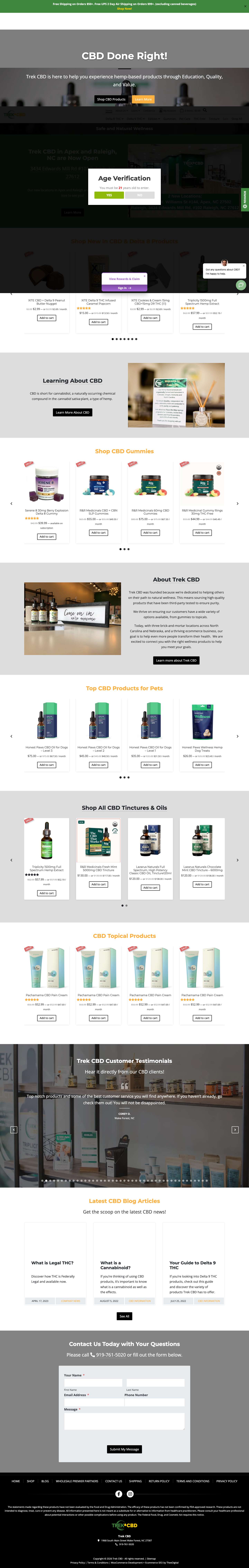 CBD Done Right | Safe & Natural Wellness Products - Full Screenshot
