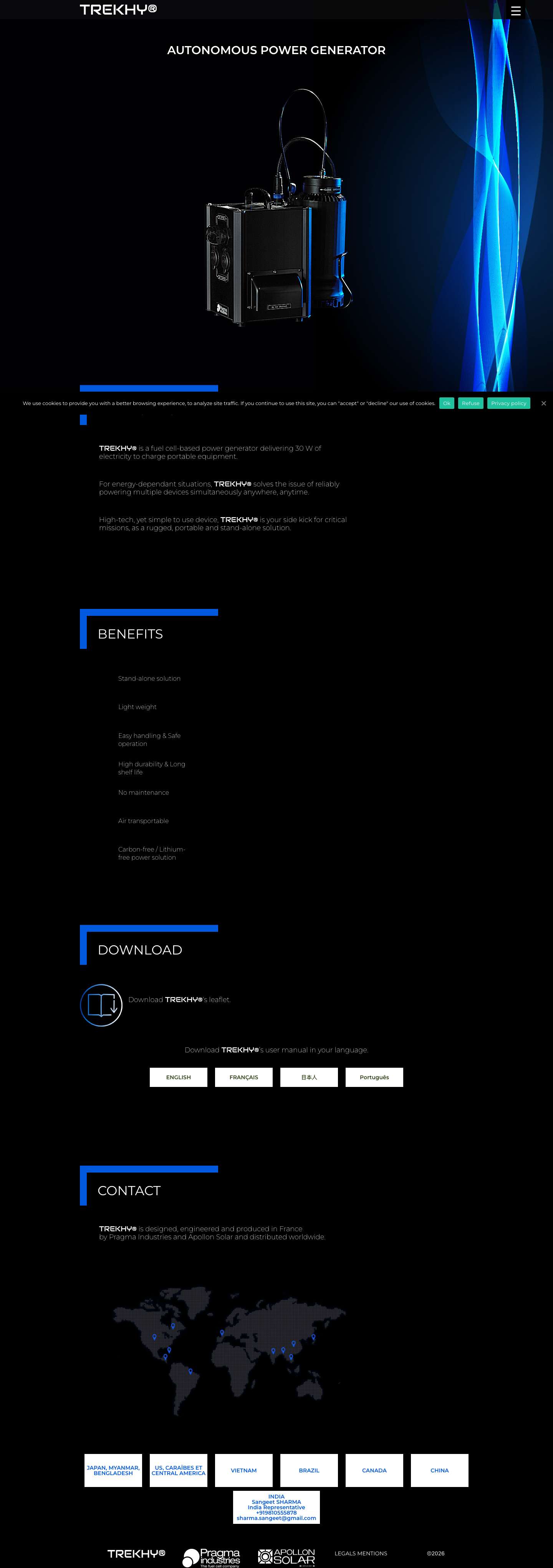 TREKHY | AUTONOMOUS POWER GENERATOR - Full Screenshot