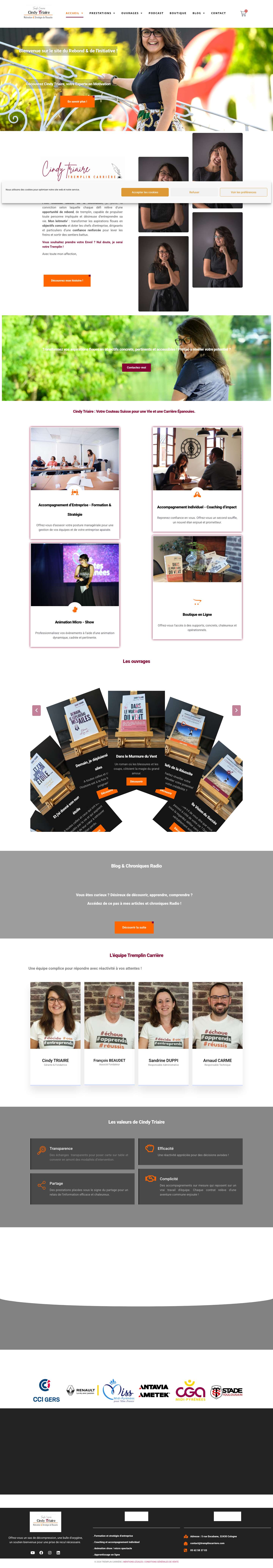 Cindy triaire : La consultante dédiée à votre réussite - Full Screenshot