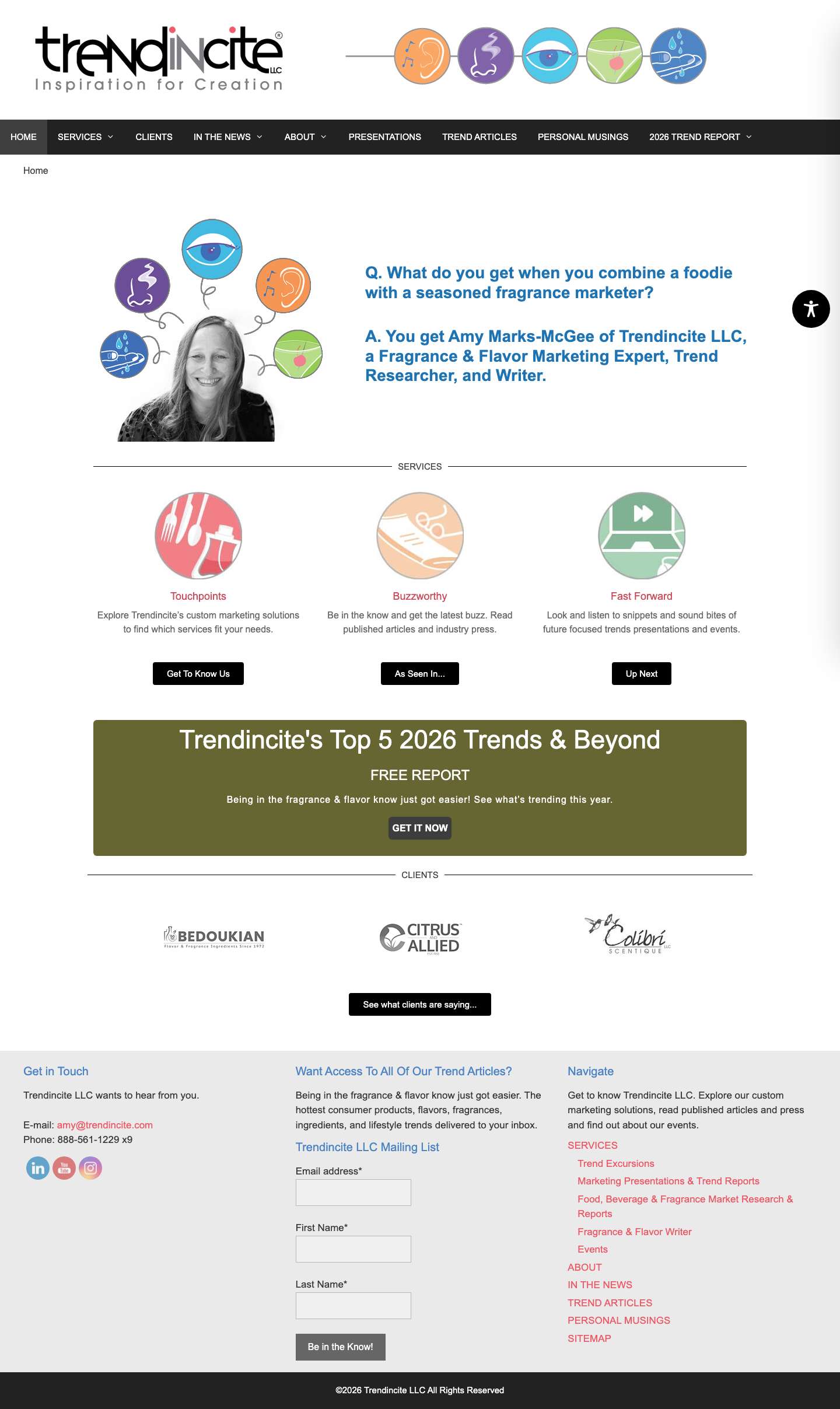 Fragrance and Flavor Marketing & Trends Research Consultant - Full Screenshot