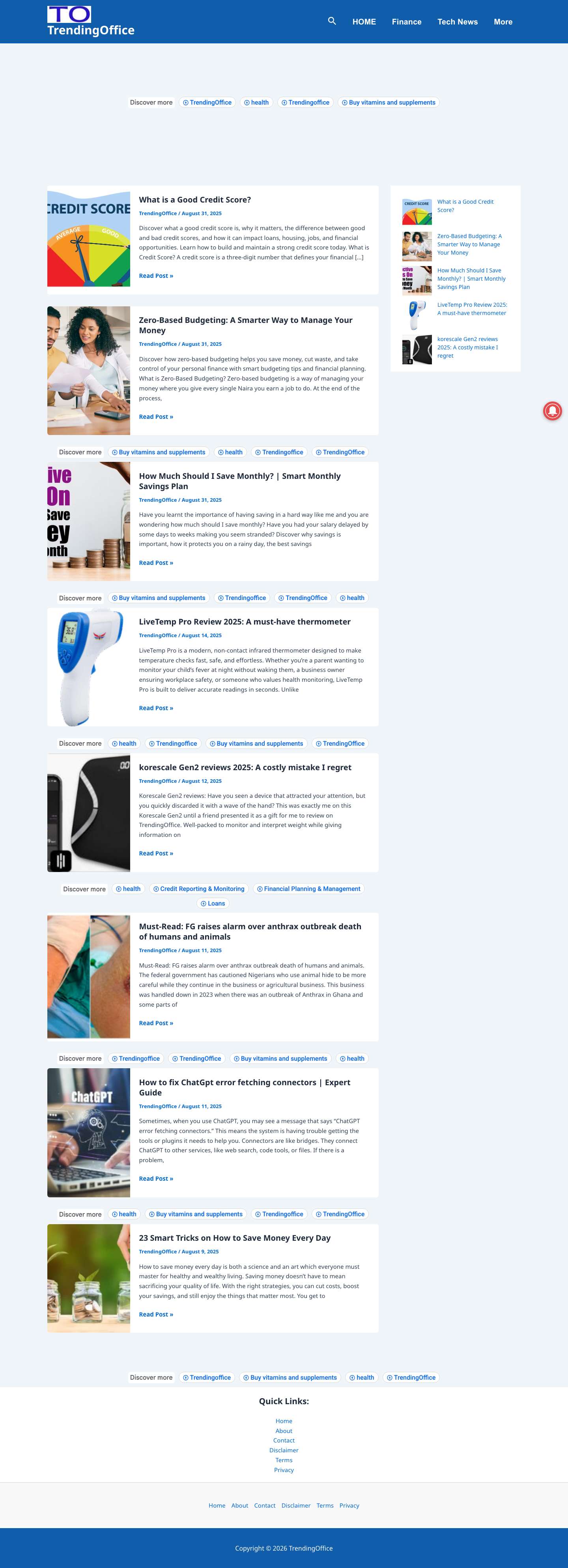 TrendingOffice - Full Screenshot