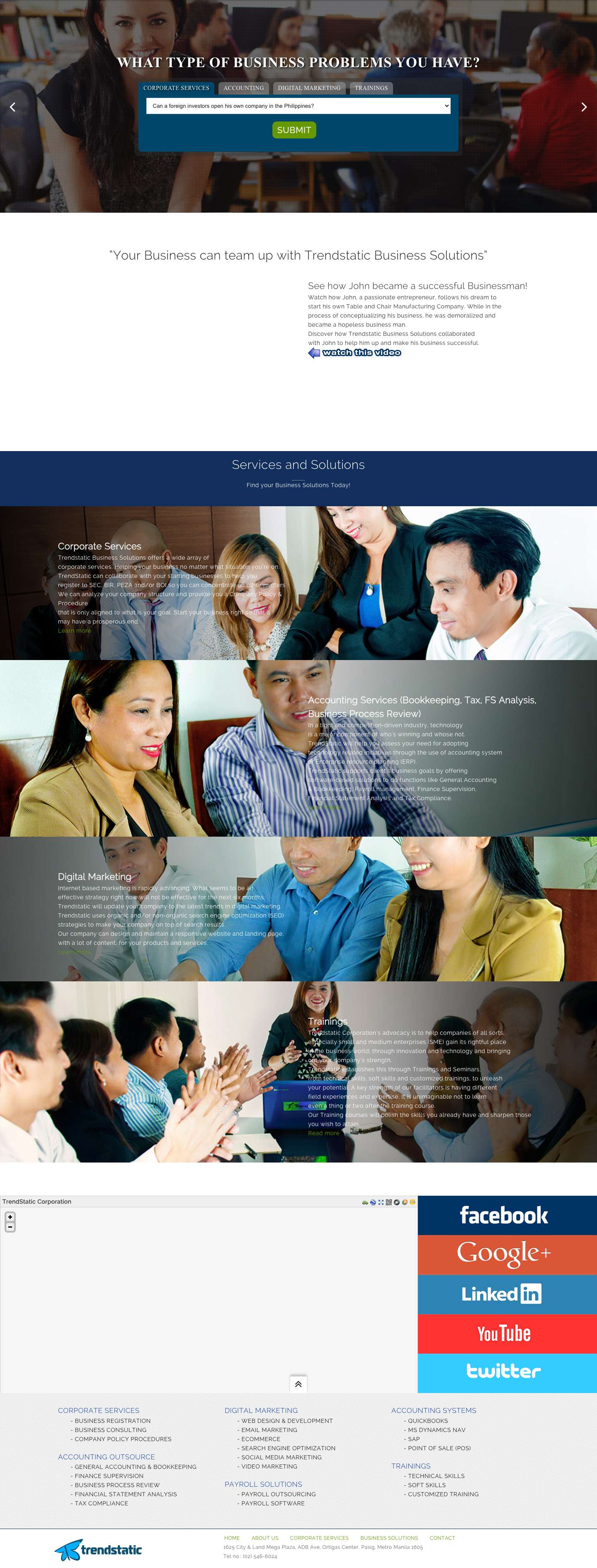 TrendStatic Business Solutions and IT Solutions Philippines - Full Screenshot