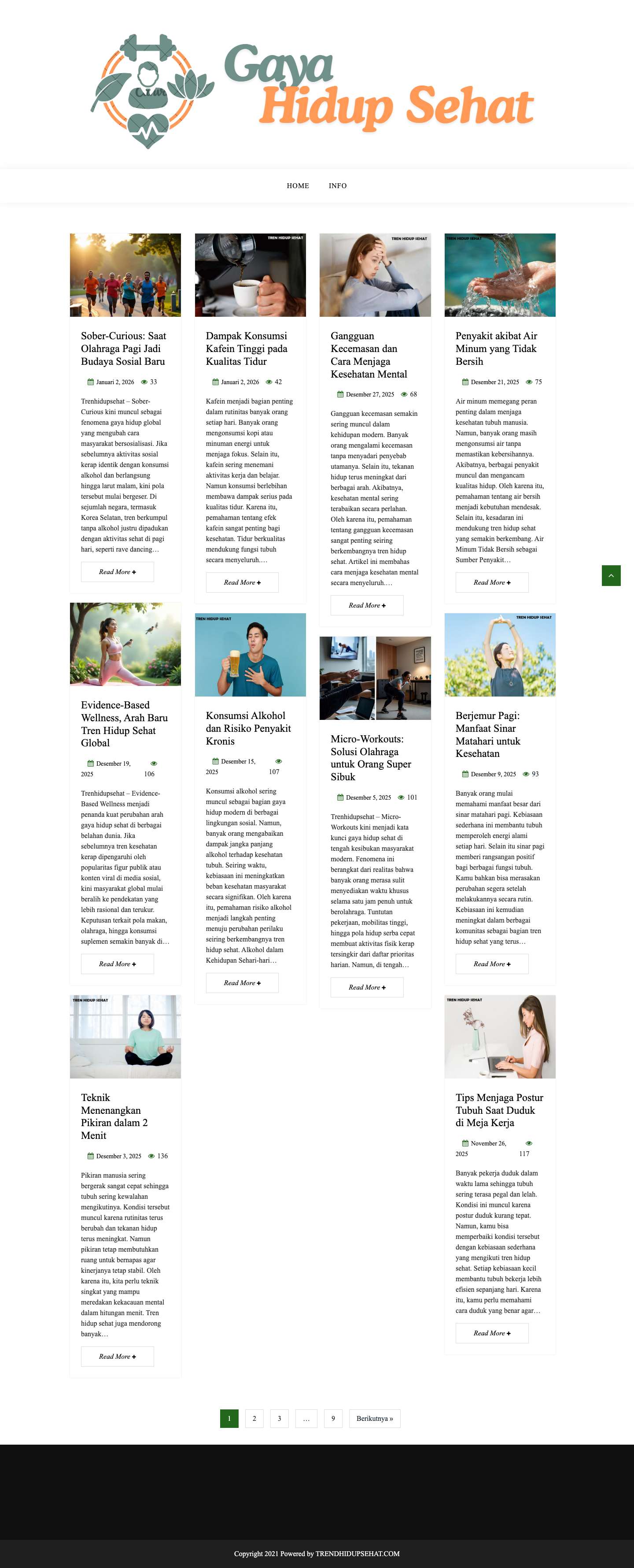 Gaya Hidup Sehat - Tren Hidup Sehat – Gaya Hidup Sehat, Aktif, dan Bahagia! - Full Screenshot