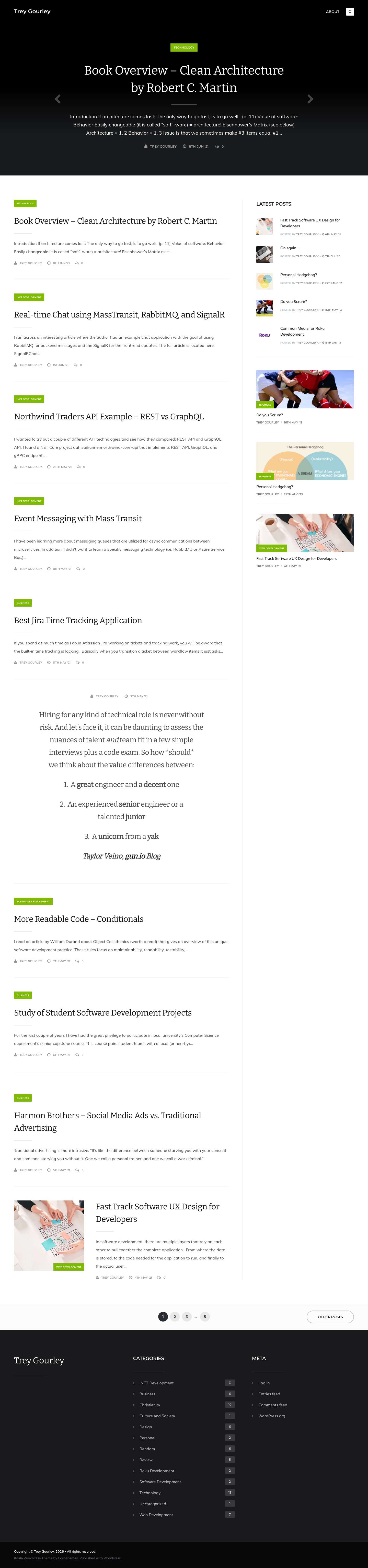 Trey Gourley – Stuff that interests me. Mostly tech stuff with some other stuff. - Full Screenshot