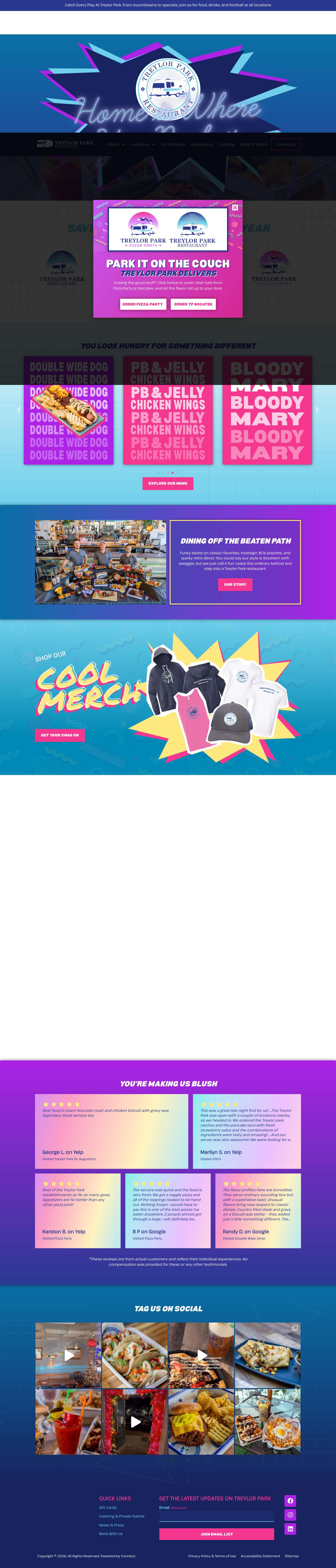 Treylor Park Restaurants – Award-Winning Brunch, Dinner & Cocktails - Full Screenshot