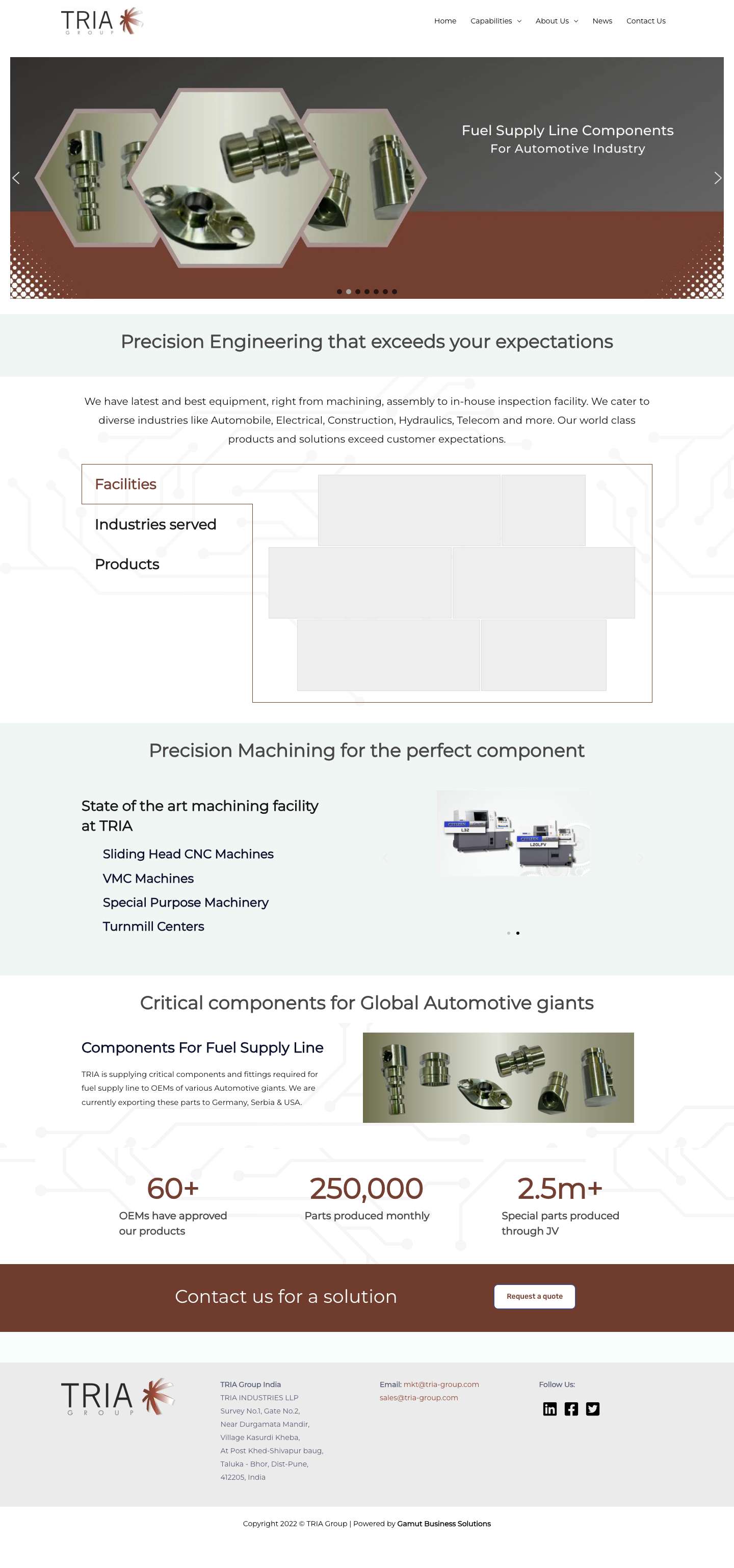 Home - TRIA - Full Screenshot