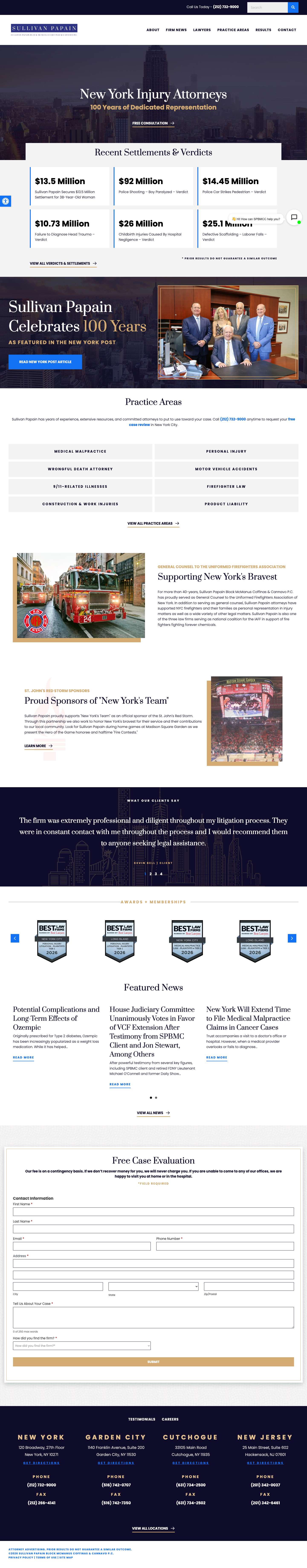 Sullivan Papain Block McManus Coffinas & Cannavo P.C.Accessibility ToolsIncrease TextDecrease TextGrayscaleHigh ContrastNegative ContrastLight BackgroundLinks UnderlineReadable FontReset - Full Screenshot
