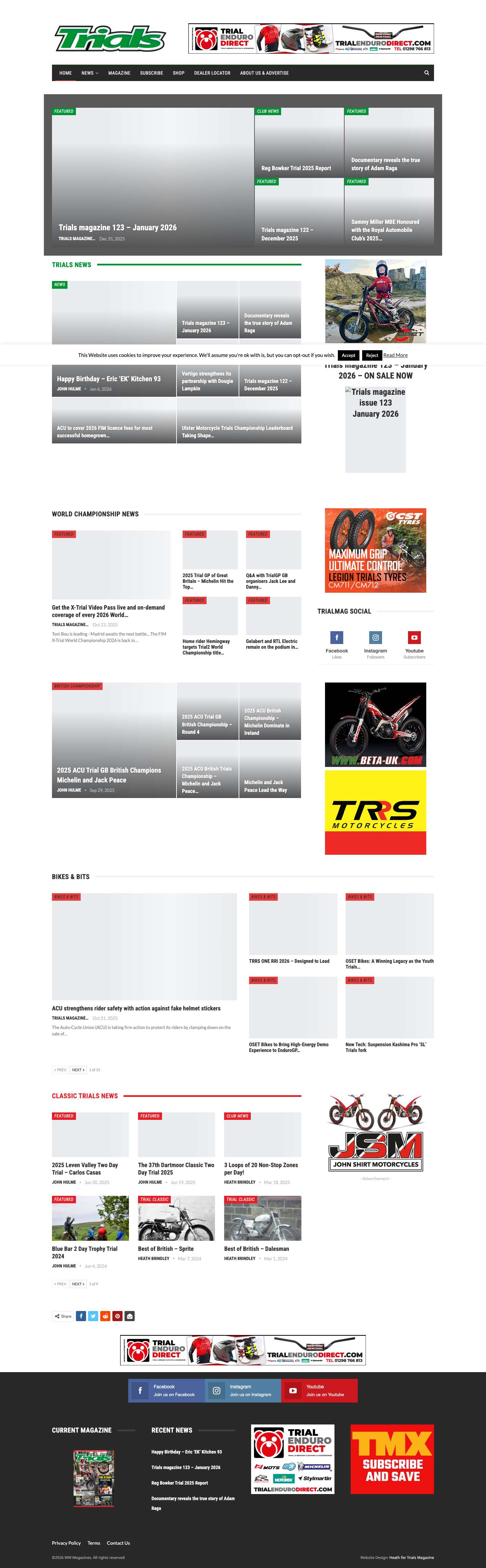 Trials Magazine – All things Motorcycle Trials - Full Screenshot