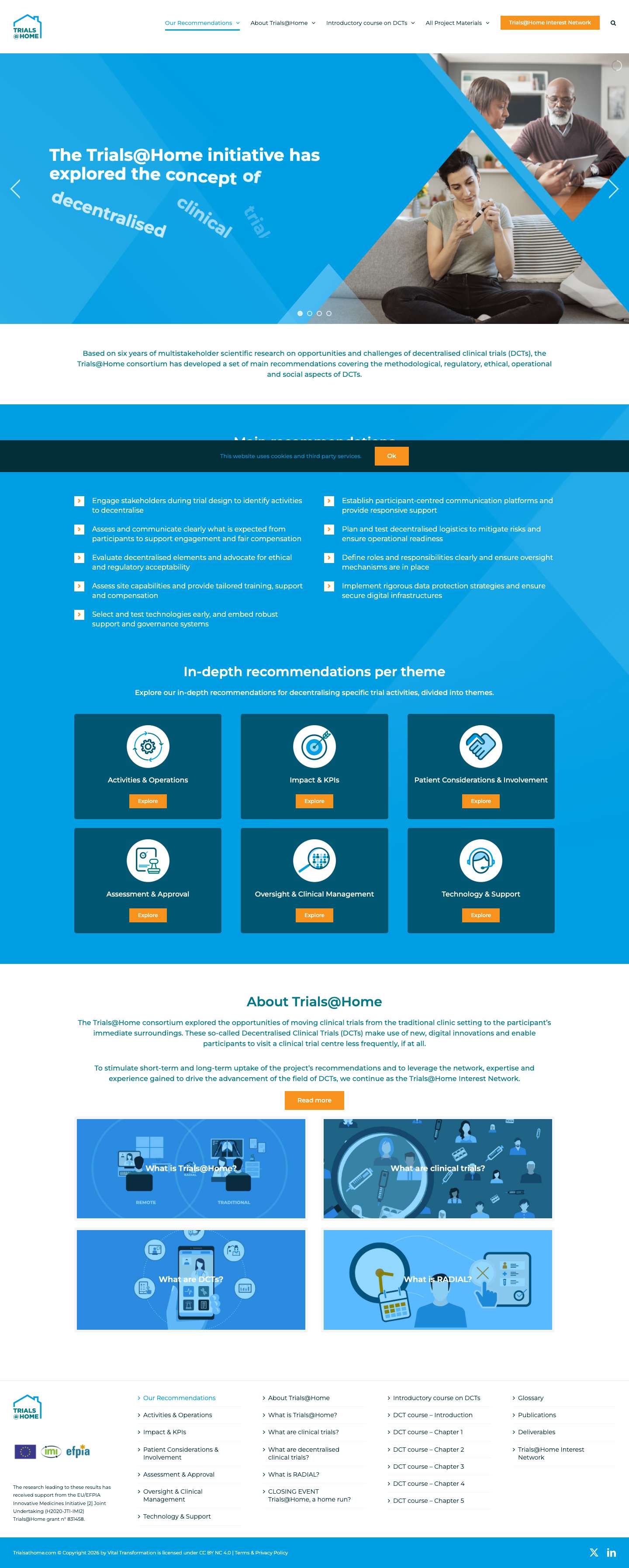 Recommendations for DCTs - Trials@Home - Full Screenshot