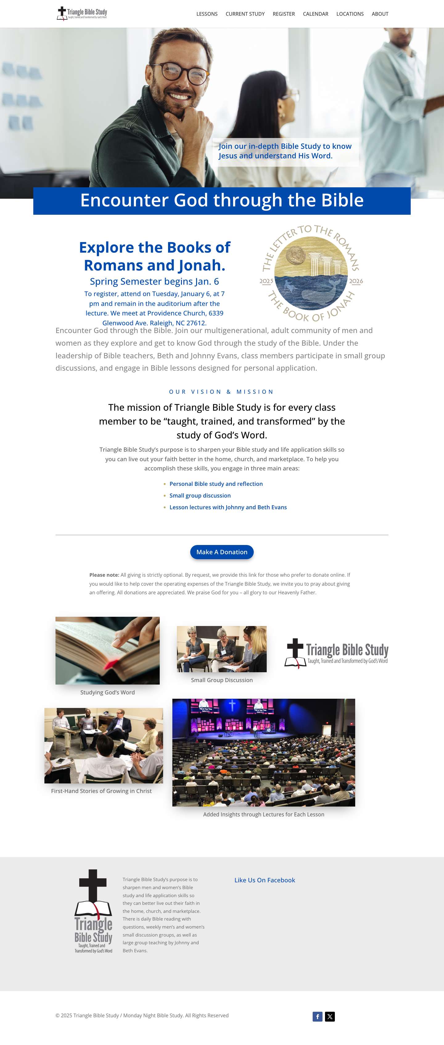 Triangle Bible Study | Raleigh Area – Life Changing Bible Study - Full Screenshot