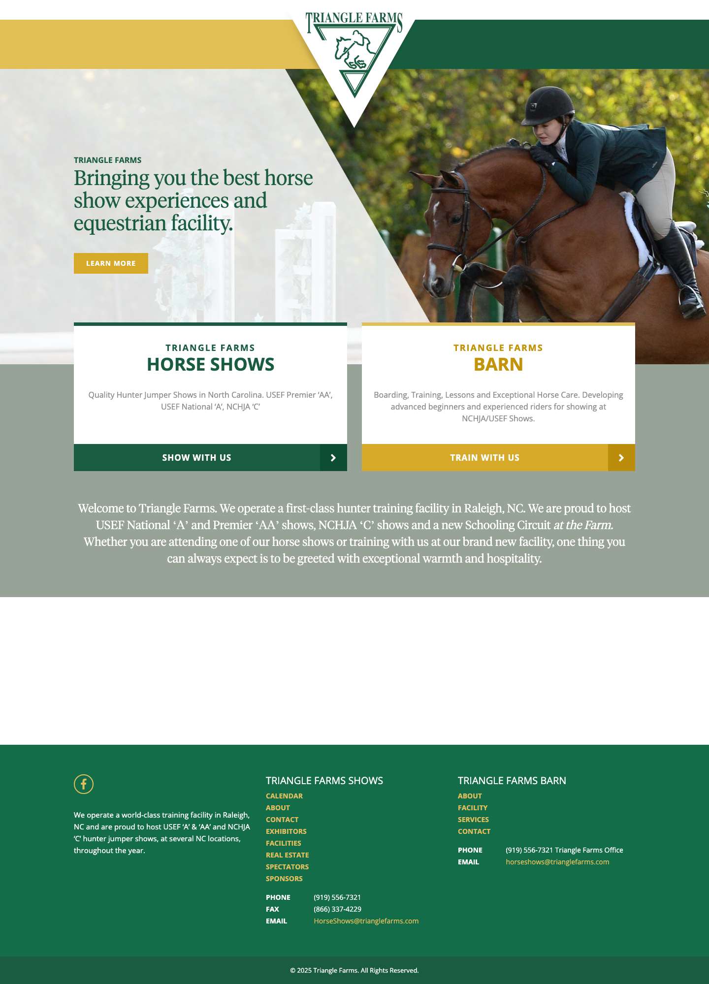 Home - Triangle Farms - Full Screenshot