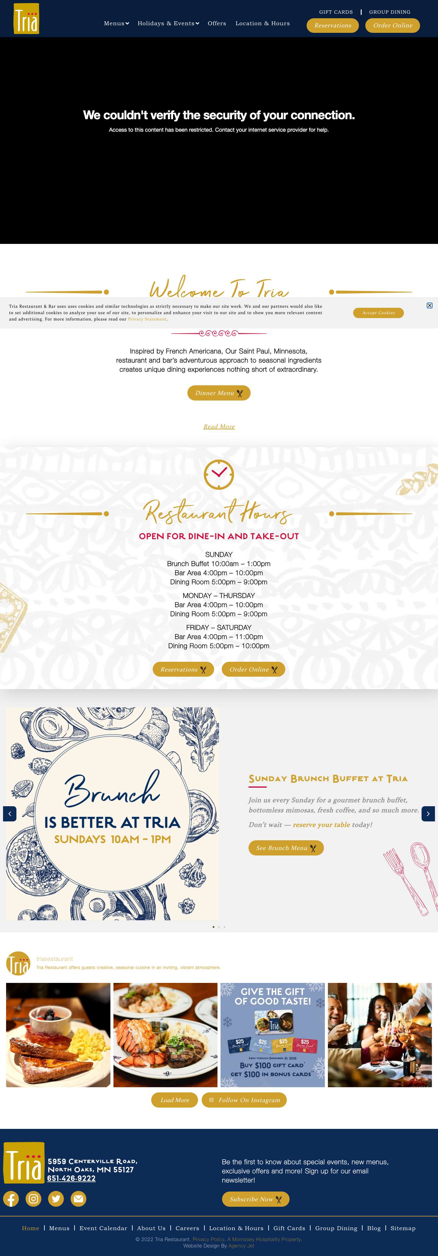 Upscale Dining Restaurant North Oaks MN | Sunday Brunch & Happy Hour Minnesota - Full Screenshot