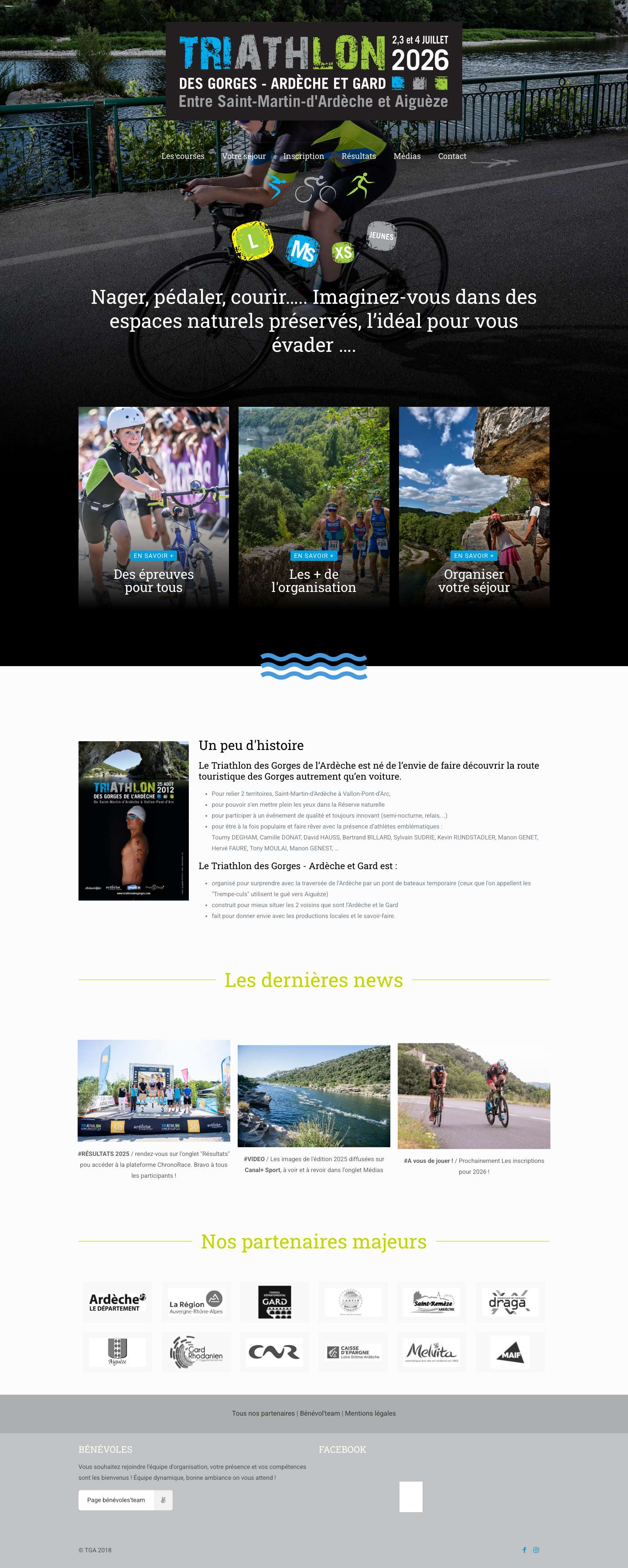 Triathlon des Gorges de l'Ardèche – Toutes les infos : parcours, programme, inscription ! - Full Screenshot