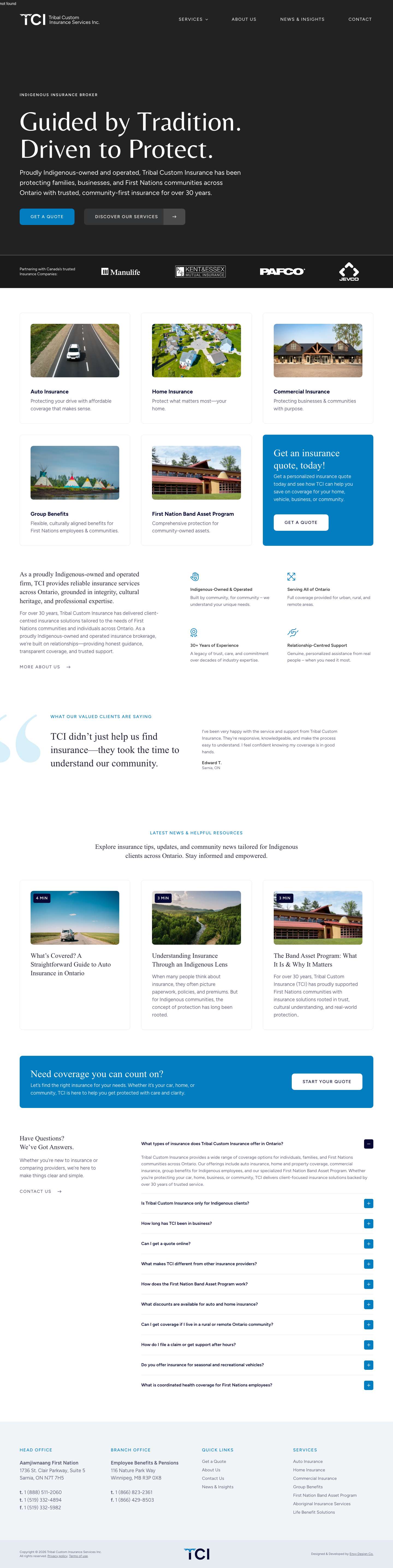 Tribal Insurance | Indigenous-Owned Insurance Solutions in Ontario - Full Screenshot