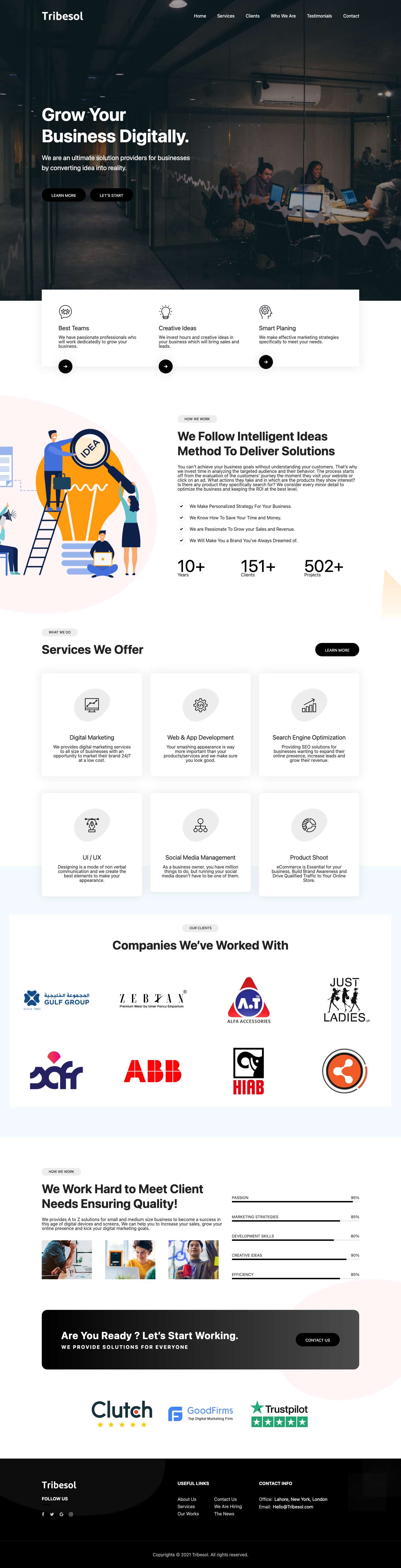 Tribesol – Your Digital Marketing Partner - Full Screenshot