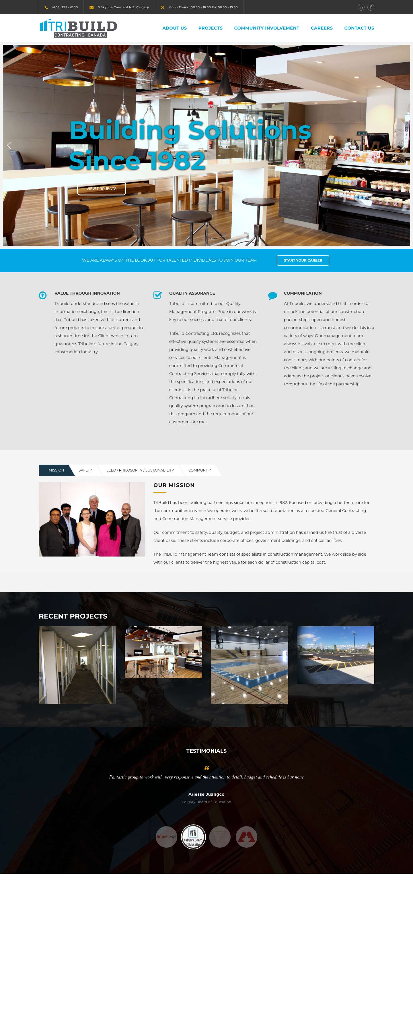 Tribuild - Tribuild Contracting - Full Screenshot