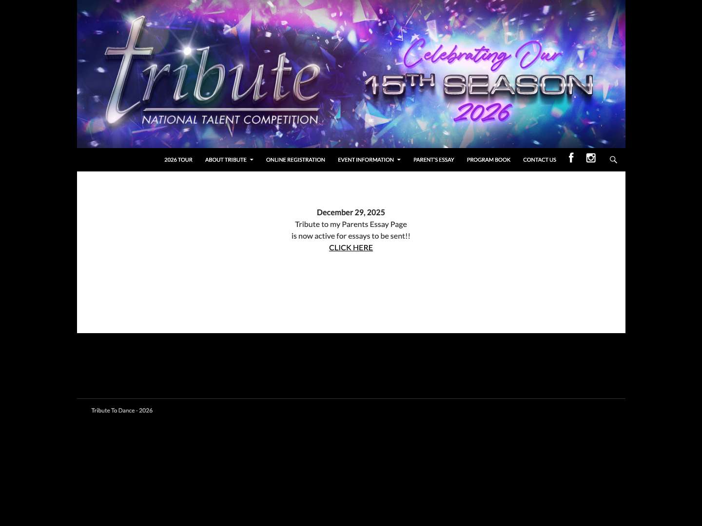 Tribute National Talent | Tribute - Full Screenshot