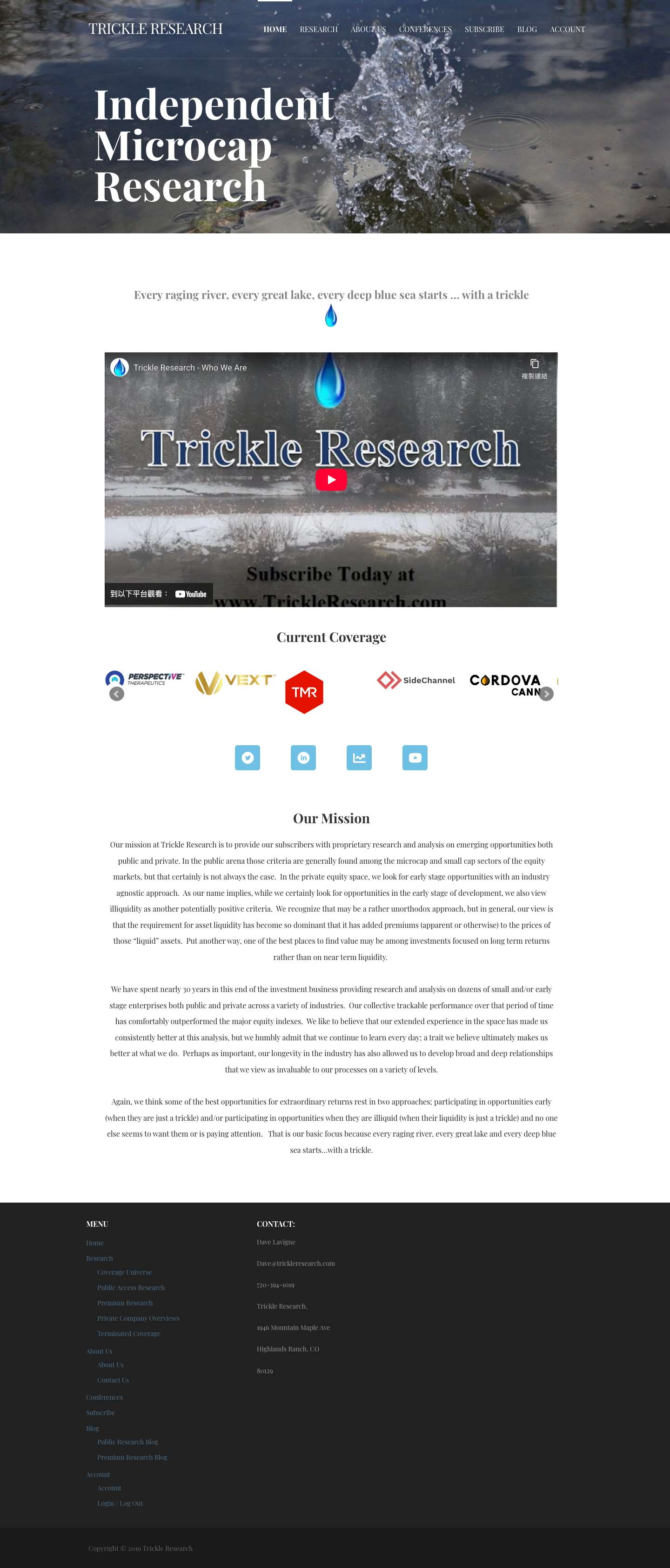 Trickle Research - Full Screenshot