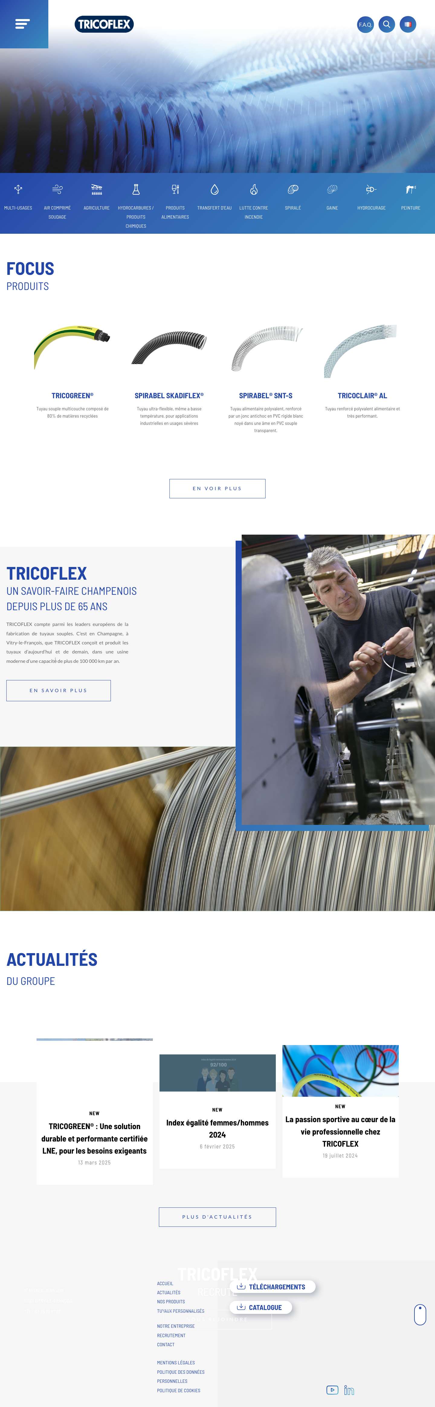 Tricoflex - Un savoir-faire champenois depuis plus de 60 ans : Tricoflex - Full Screenshot