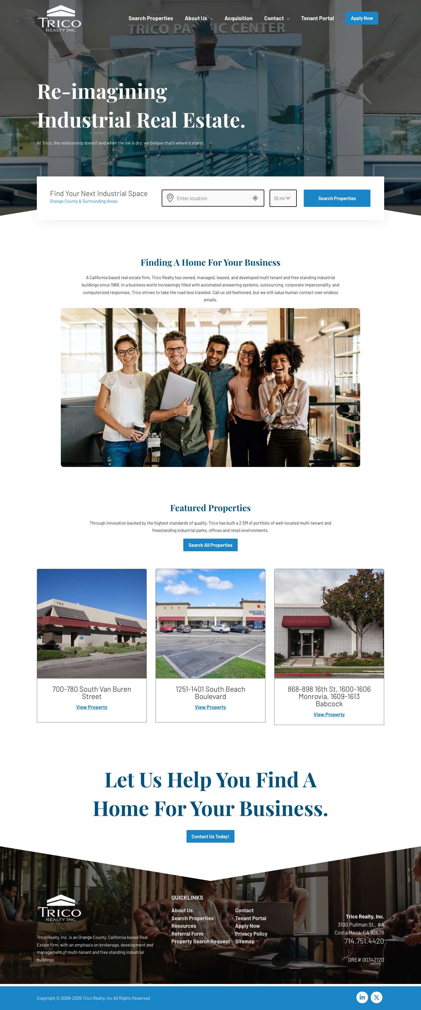 Home | Trico Realty, Inc - Full Screenshot