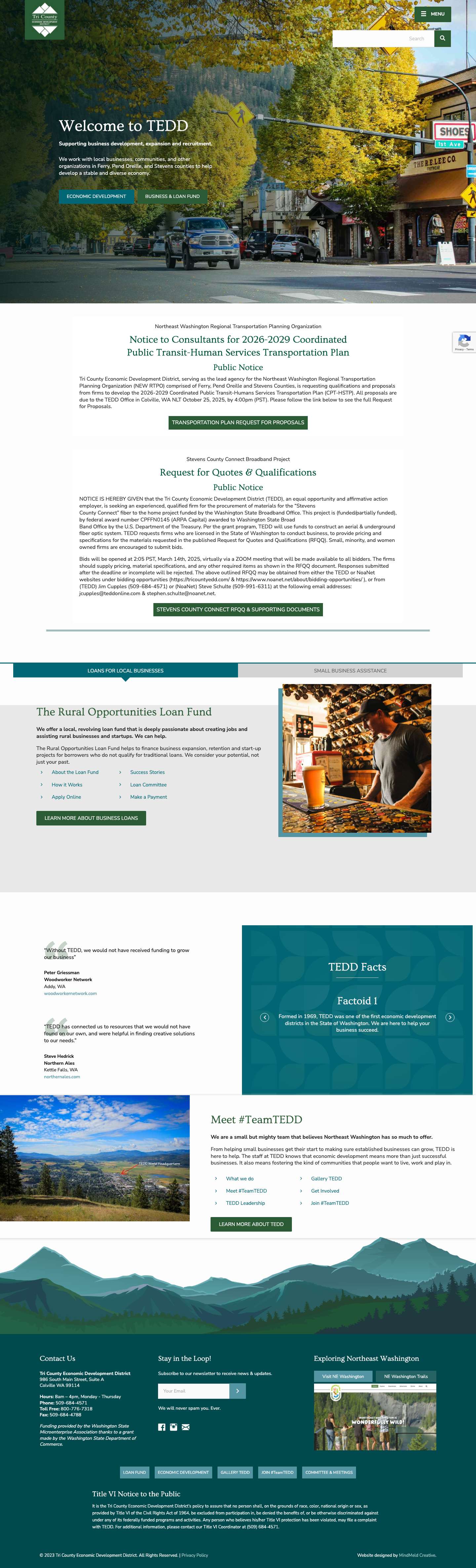 Home Page • Tri County Economic Development District - Full Screenshot