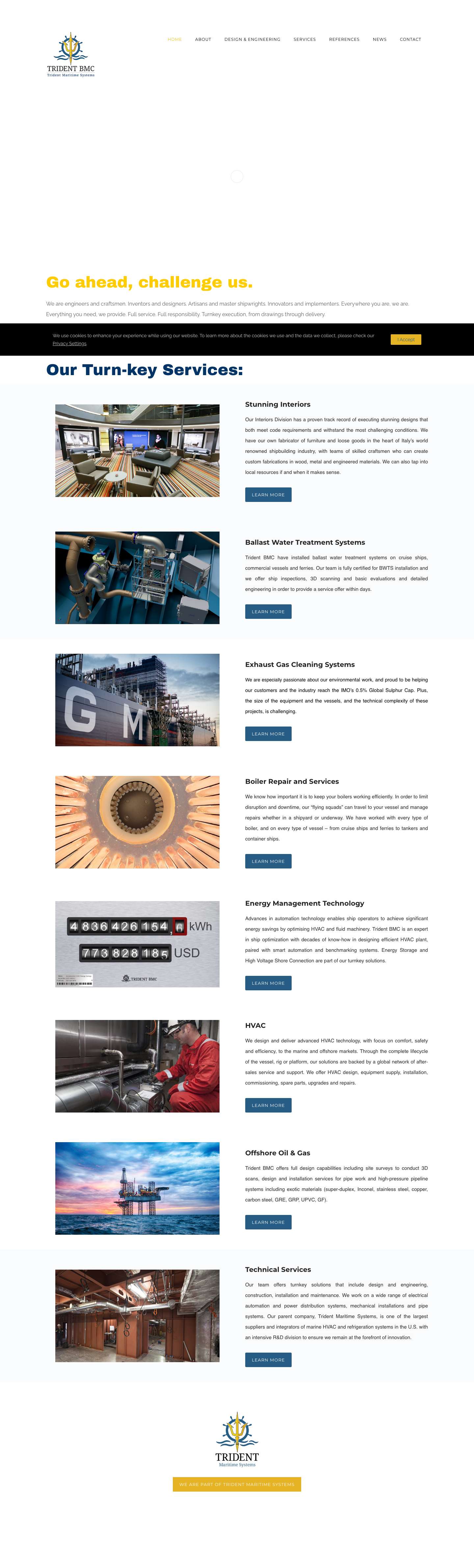 Trident BMC LLC – ONE COMPANY. MANY SOLUTIONS. AROUND THE WORLD. - Full Screenshot