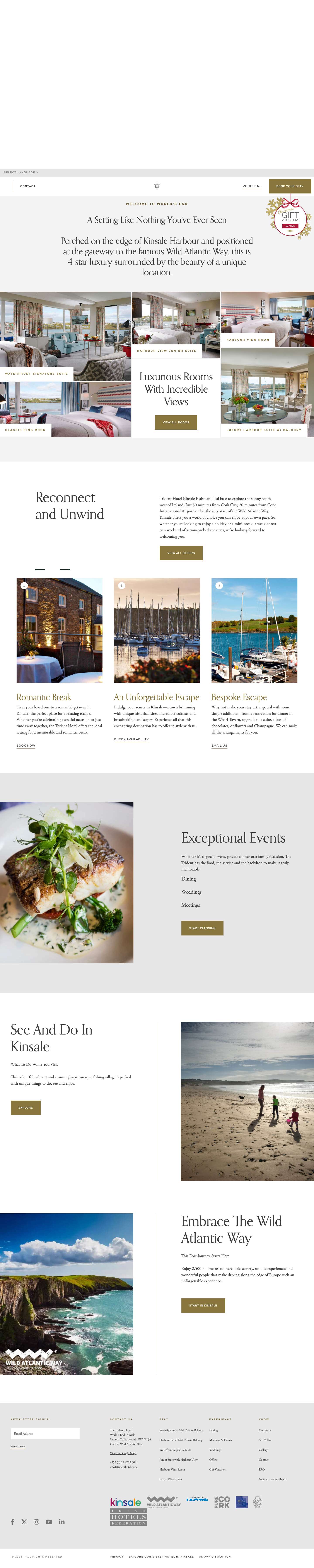 Trident Hotel Kinsale | Hotels In Kinsale | Book Today! - Full Screenshot