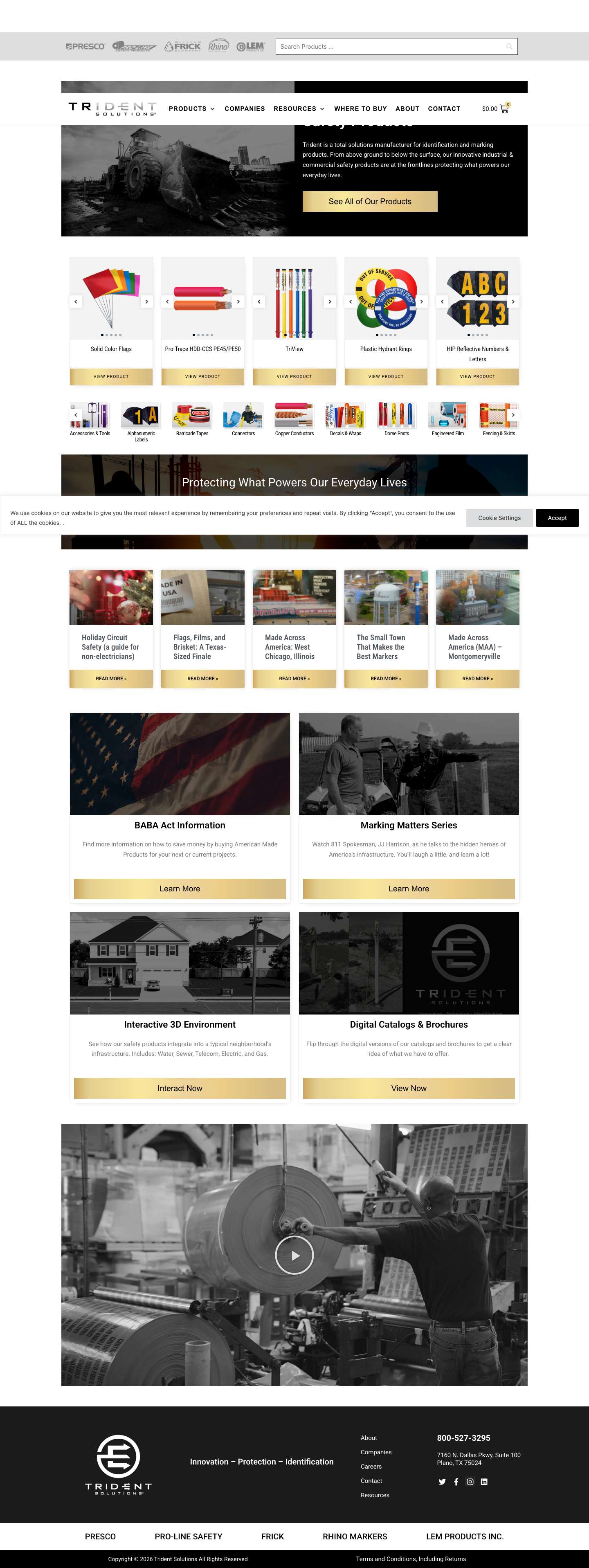 Industrial & Commercial Safety Products | Trident Solutions - Full Screenshot