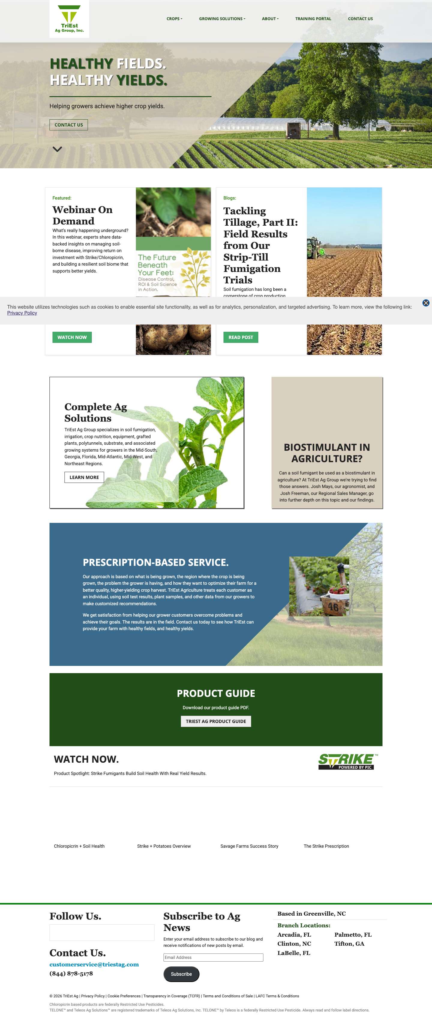 TriEst Ag – Healthy Fields. Healthy Yields. - Full Screenshot