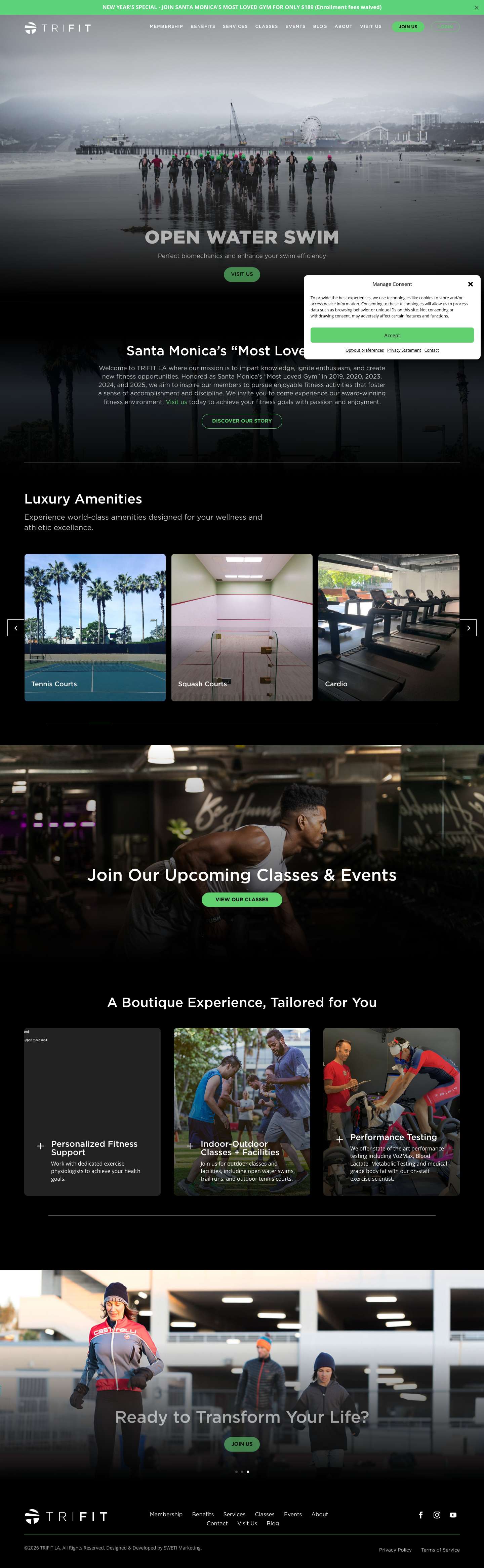 Trifit LA | Santa Monica's Most Loved Gym - TRIFIT LA - Full Screenshot