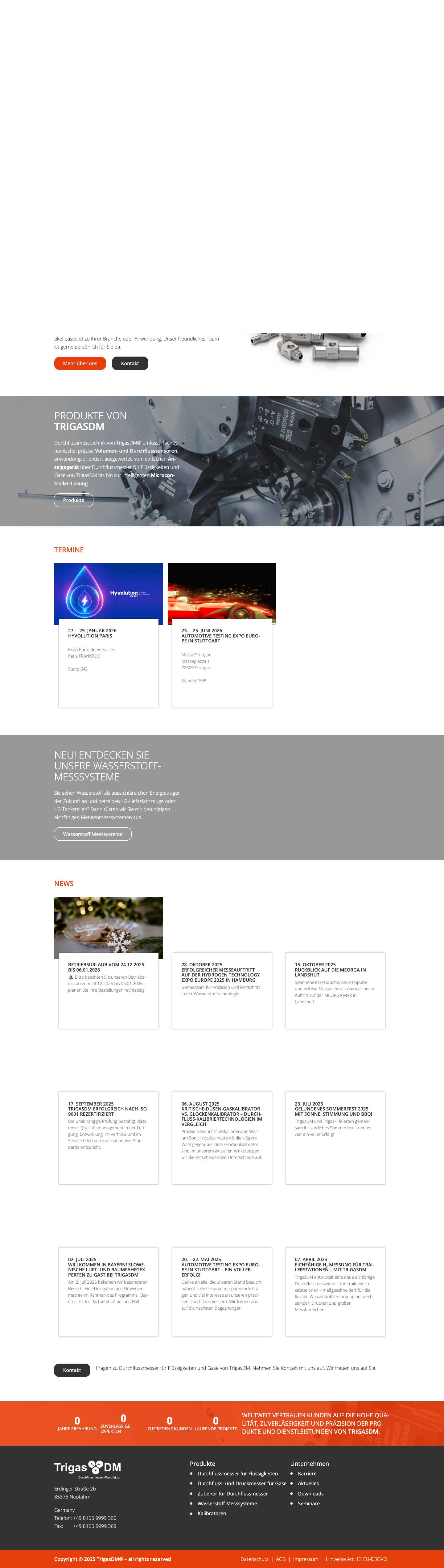 Durchflussmesser für Flüssigkeiten und Gase von TrigasDM - Full Screenshot